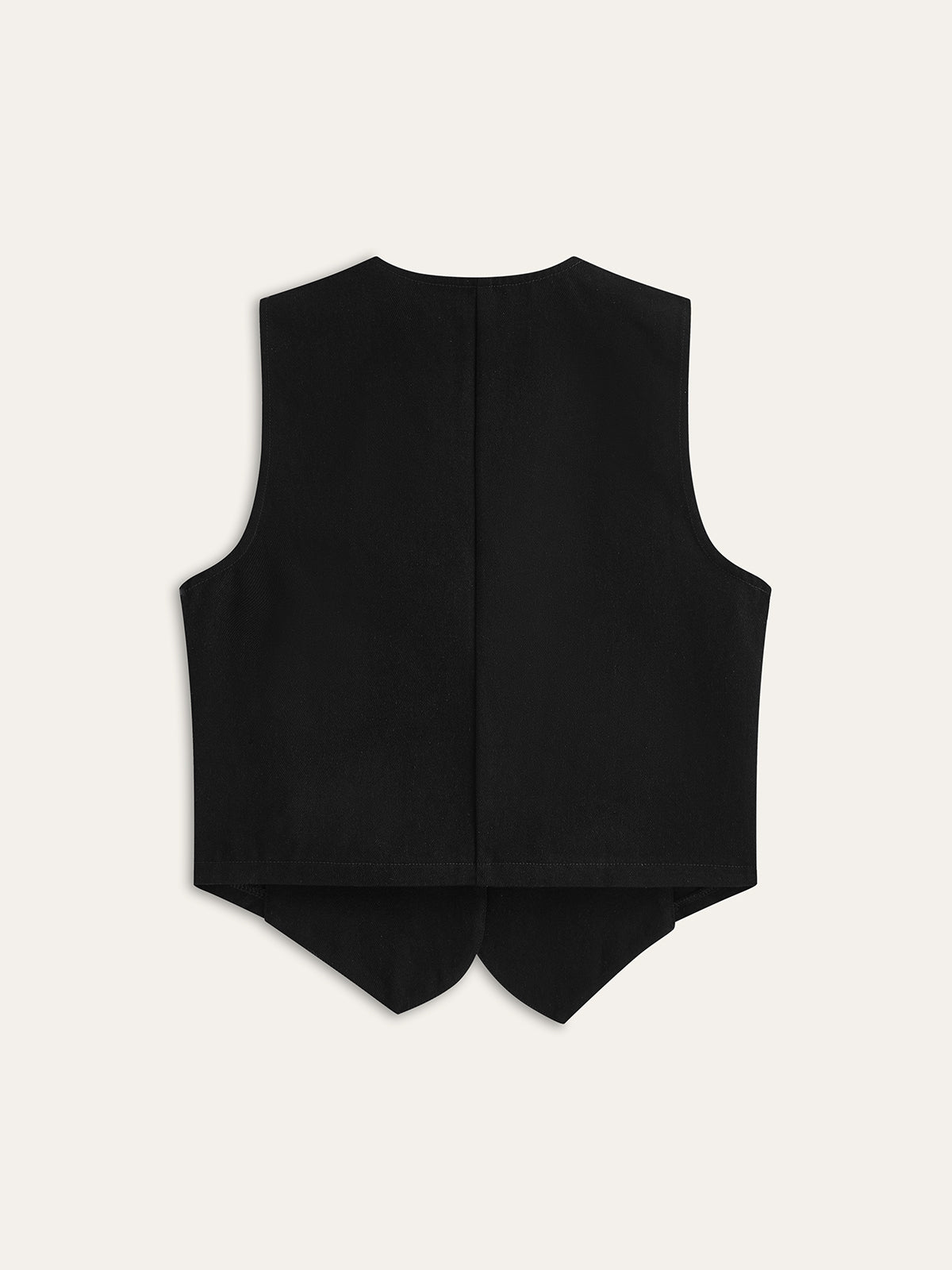 Tailored Denim Button-Up Vest for Everyday Fashion