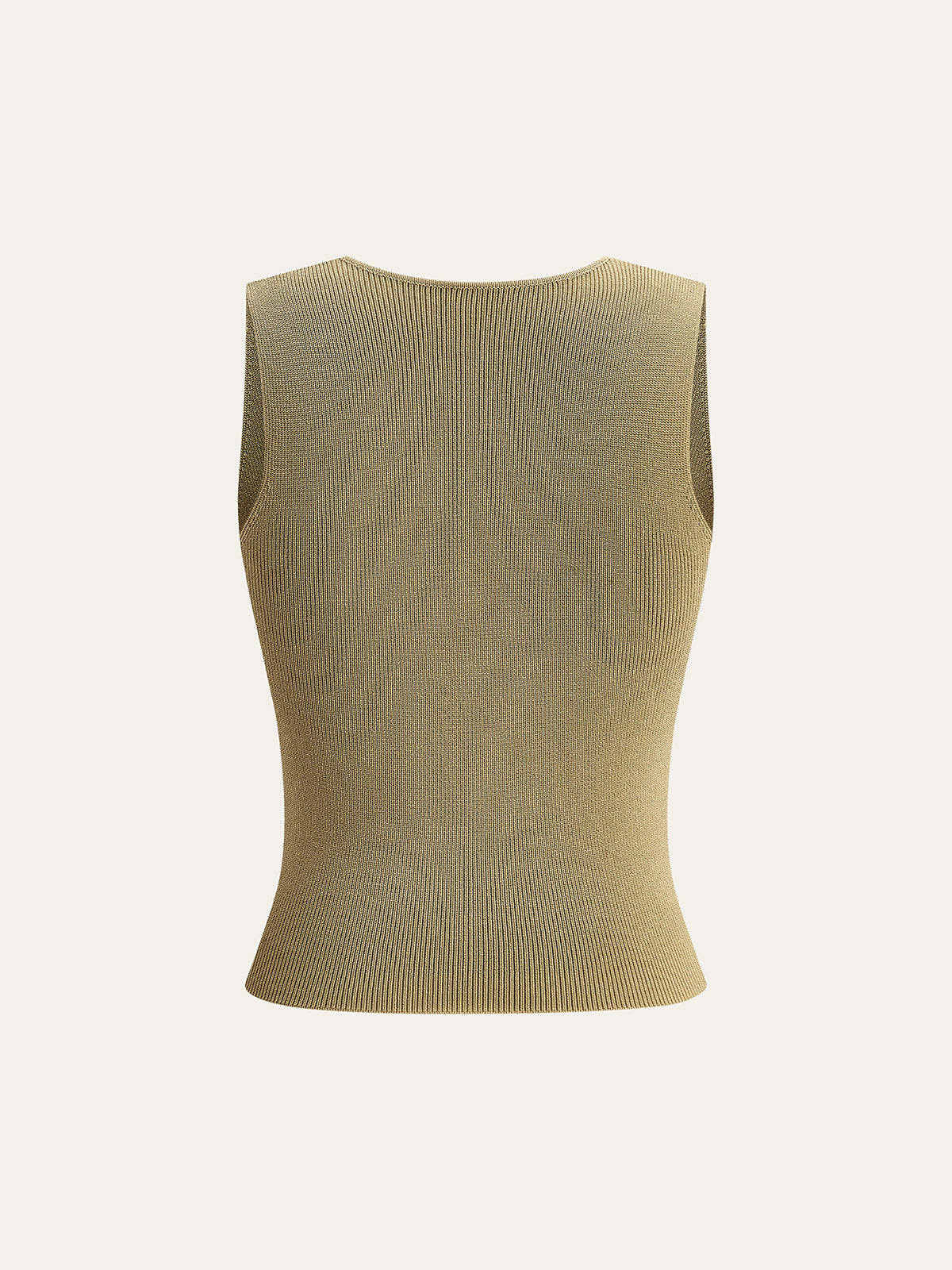 Knit Twist-Front Tank Top Lightweight Summer Casual