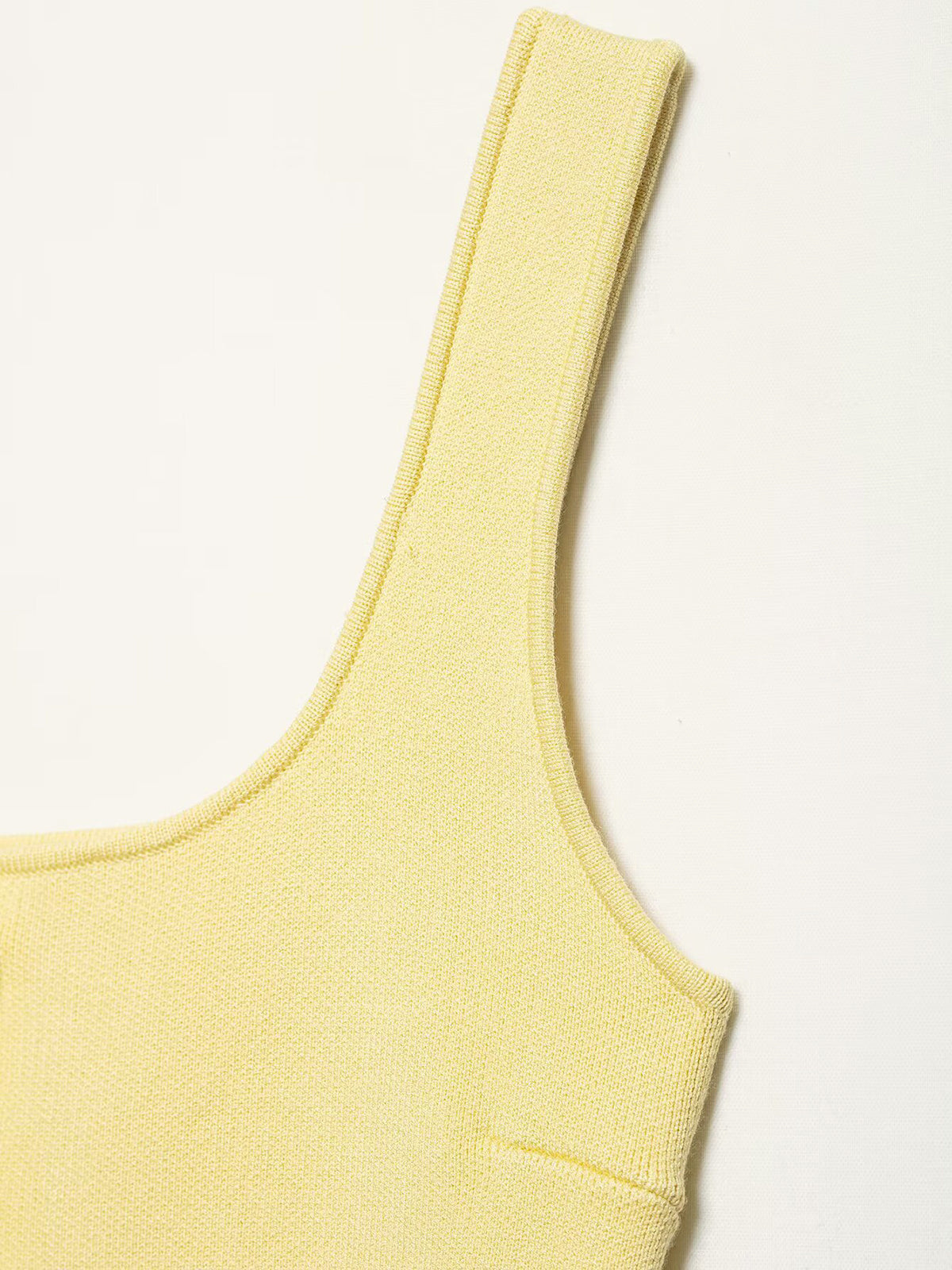 Curved Hem Ribbed Knit Vest Layering Essential