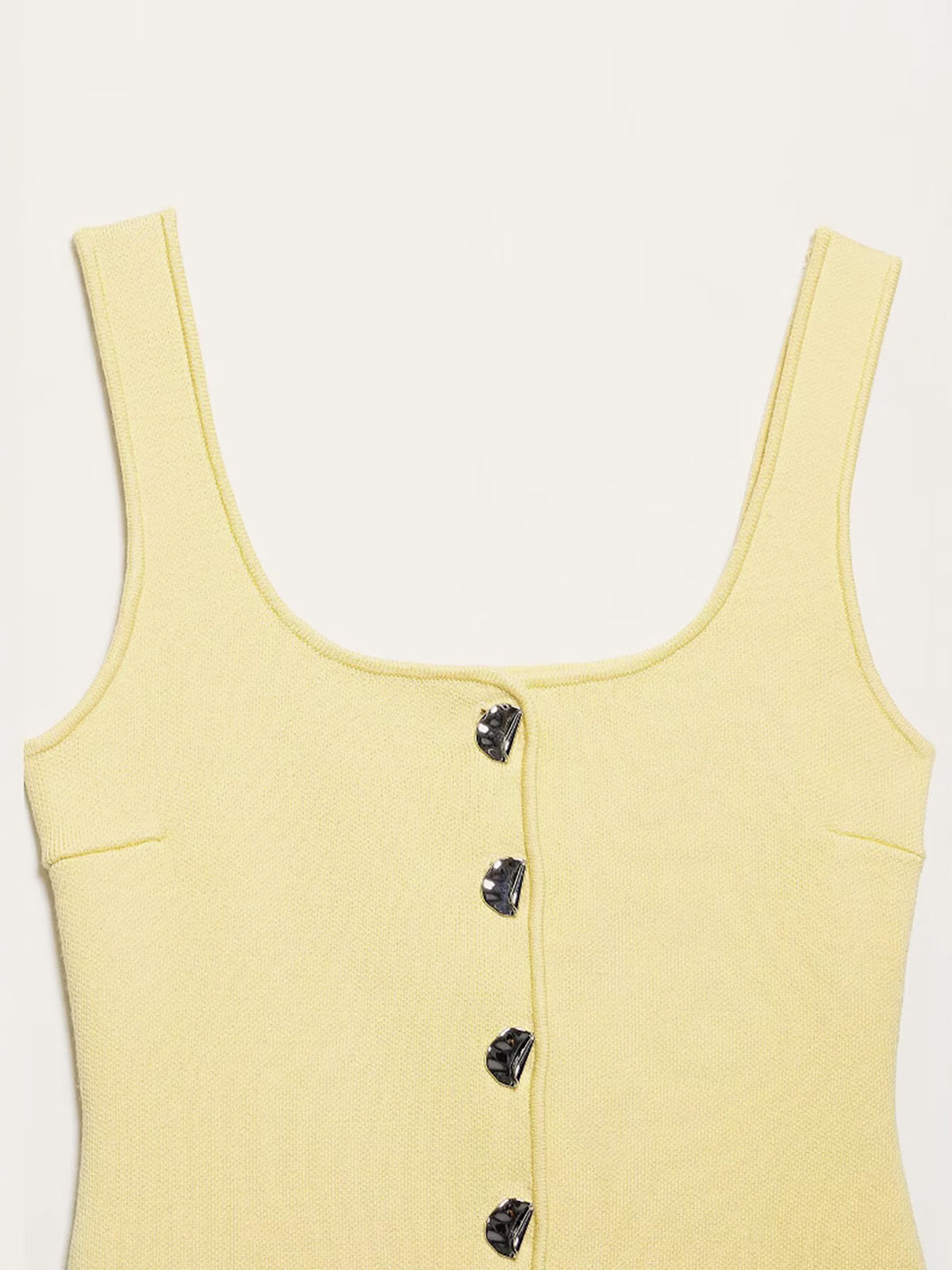 Curved Hem Ribbed Knit Vest Layering Essential