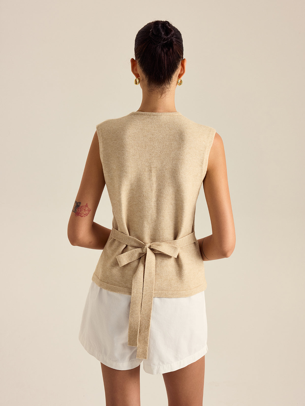 Sleeveless V-Neck Vest for Women Casual Layering