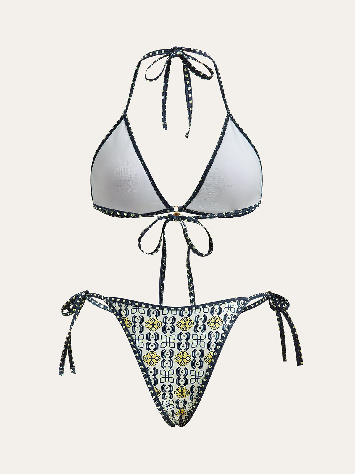 Patterned Halter Bikini Set for Summer Beachwear
