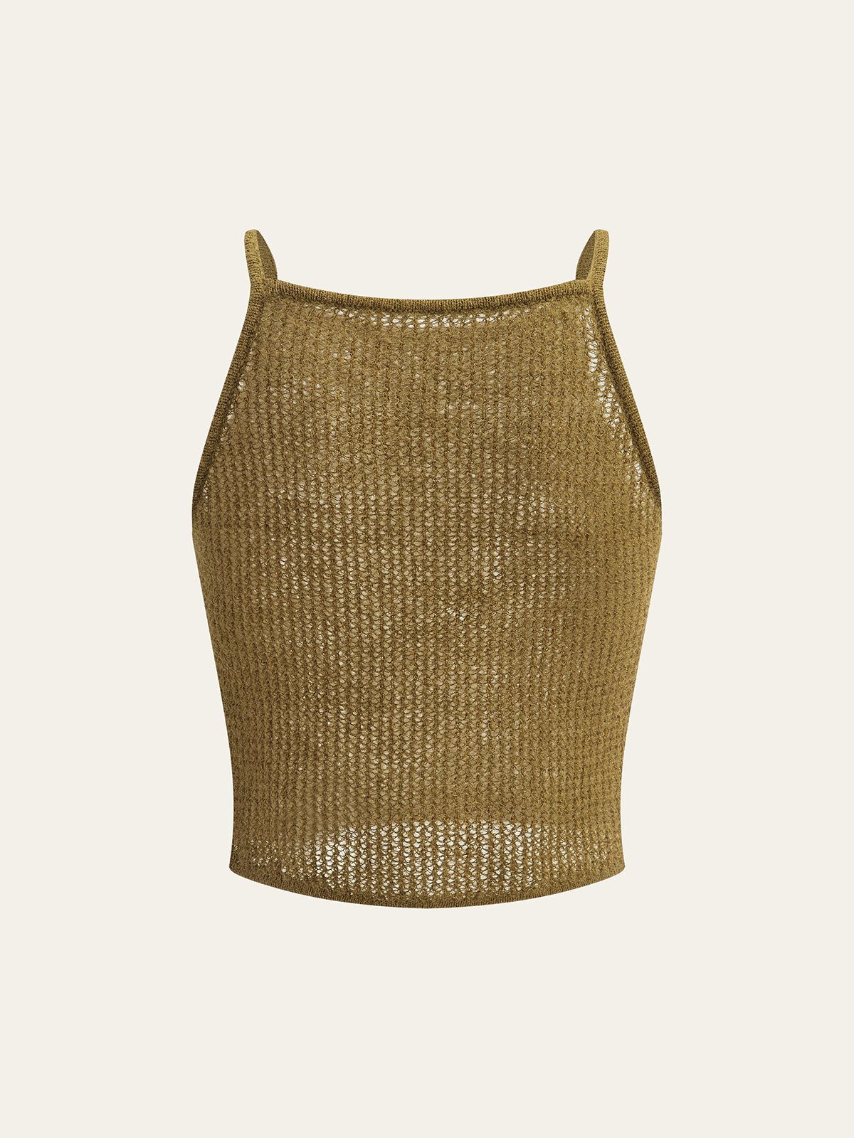 Semi-Sheer Knit Crop Top for Women Comfort Fit
