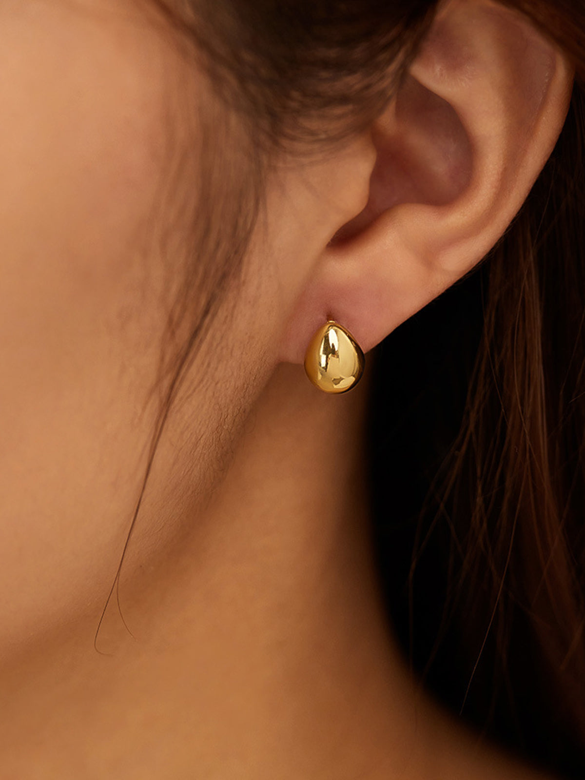 Minimalist Teardrop Stud Earrings for Women, Everyday Simple Chic