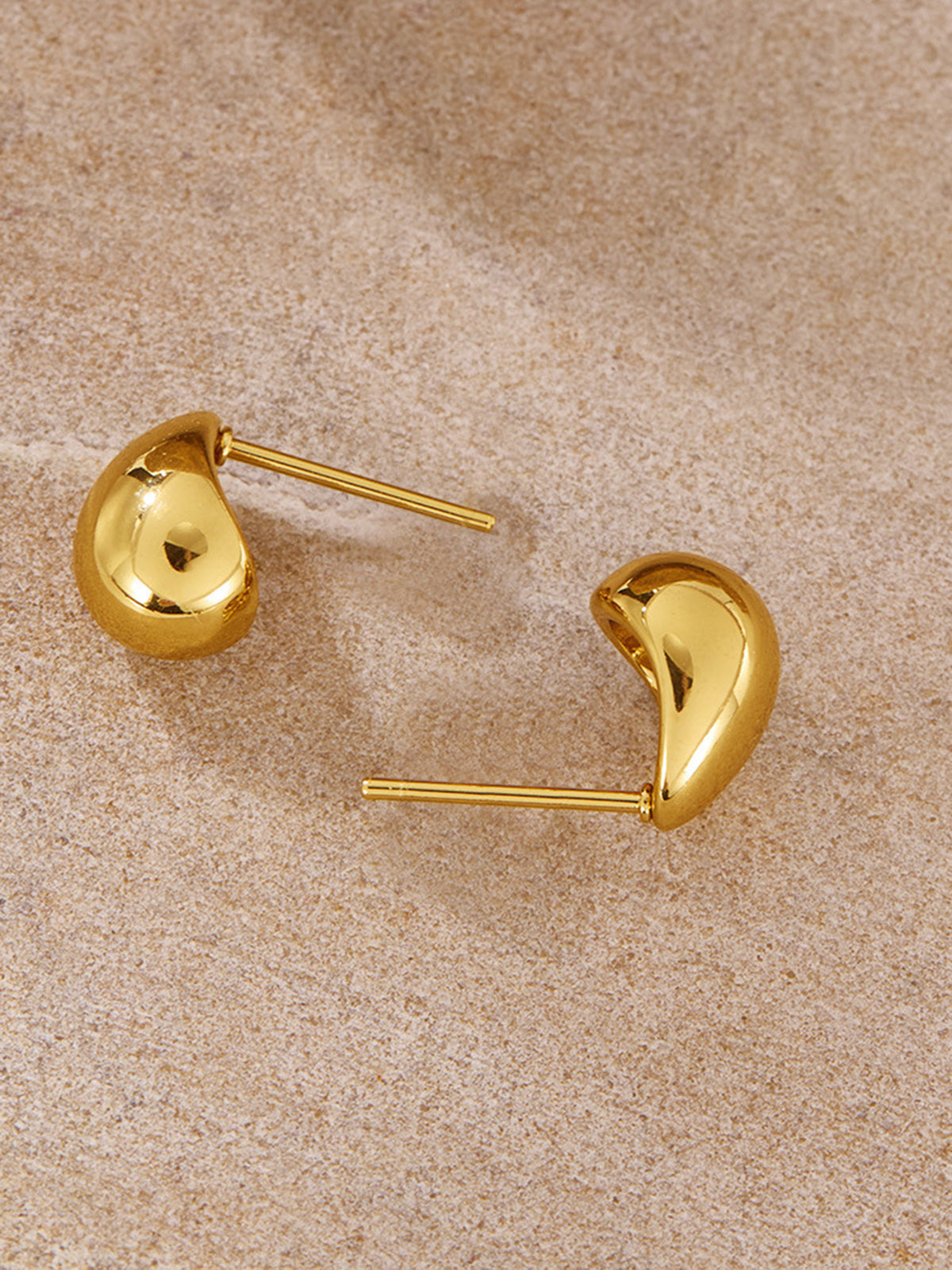 Minimalist Teardrop Stud Earrings for Women, Everyday Simple Chic