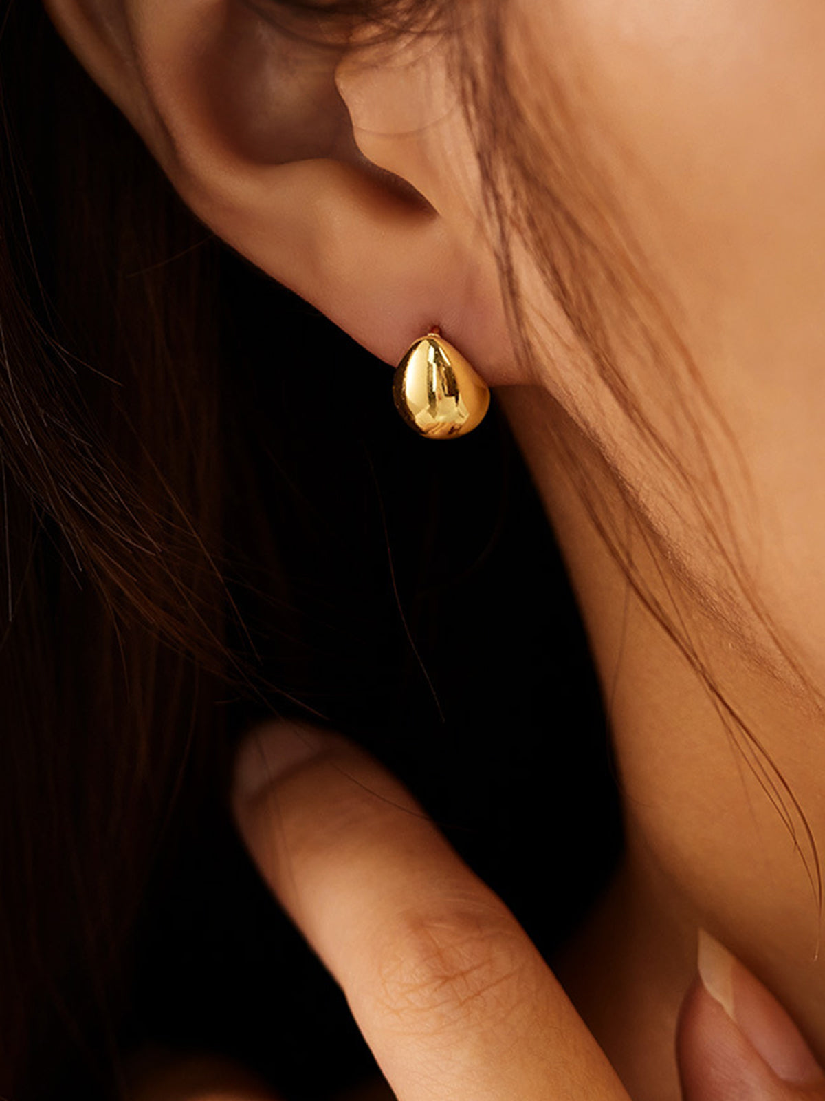 Minimalist Teardrop Stud Earrings for Women, Everyday Simple Chic