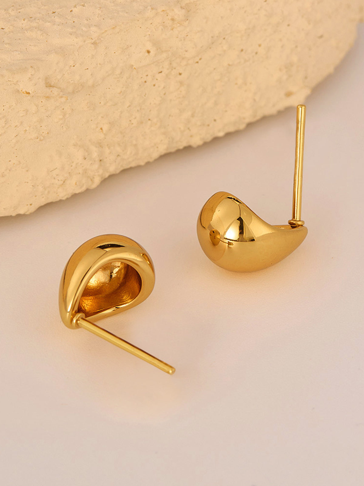 Minimalist Teardrop Stud Earrings for Women, Everyday Simple Chic