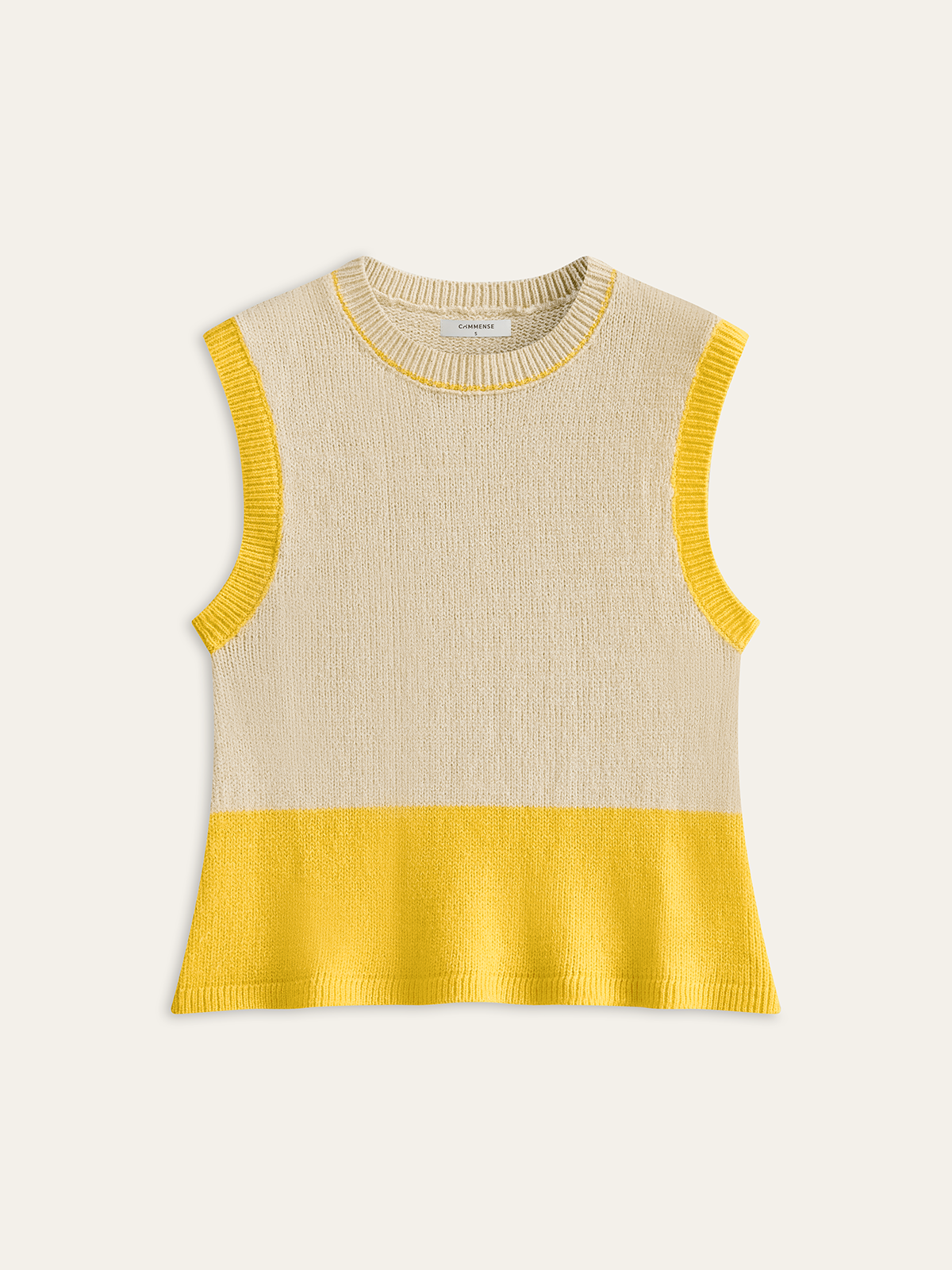 Knitted Colorblock Sweater Vest Unisex Casual Layering