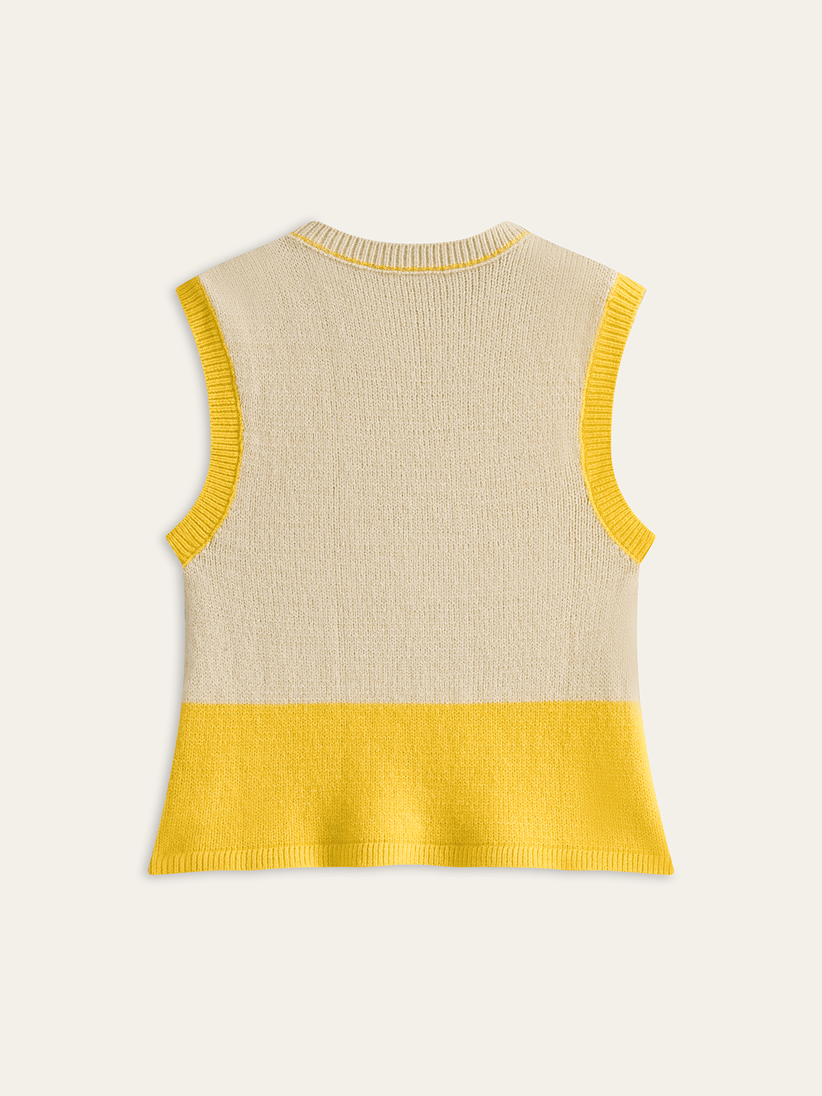 Knitted Colorblock Sweater Vest Unisex Casual Layering