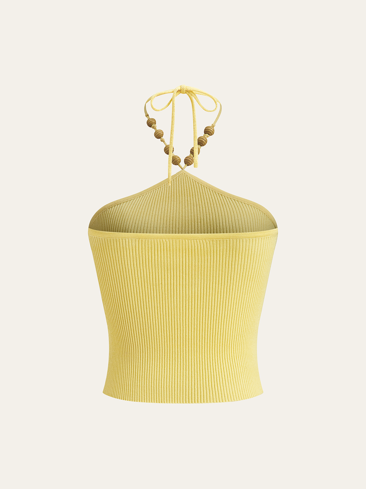 Ribbed Knit Halter Crop Top Stylish Summer Casual Wear