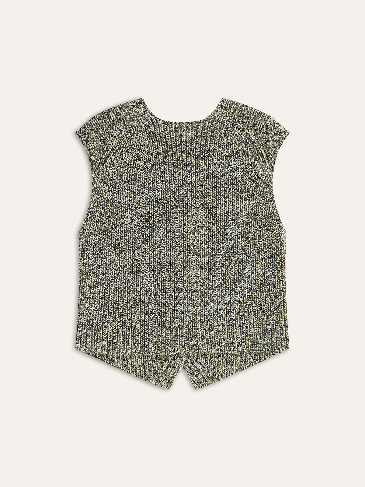 Knit Button-Down Vest with Side Pockets for Women