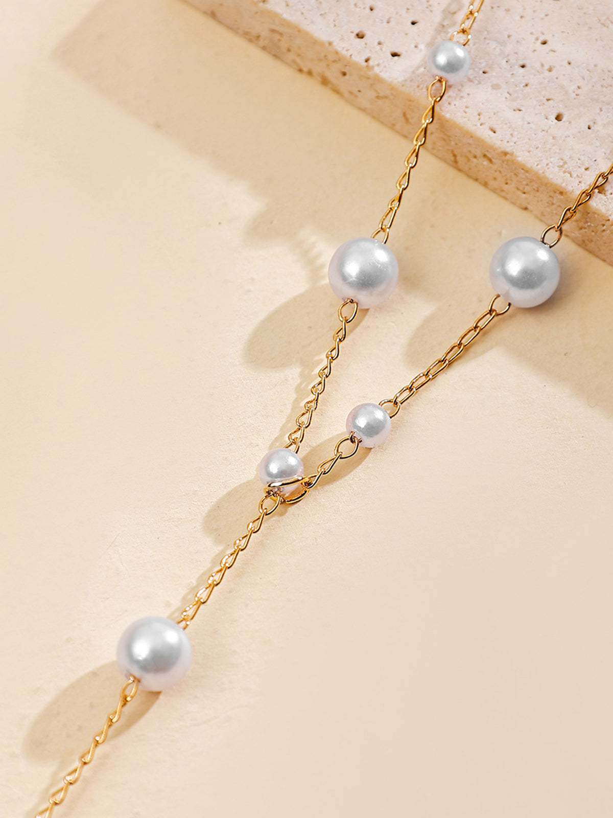 Pearl Drop Y-Necklace Elegant Bridal Wedding Jewelry
