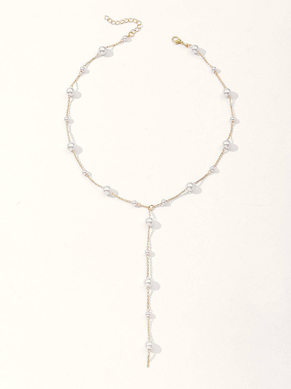 Pearl Drop Y-Necklace Elegant Bridal Wedding Jewelry