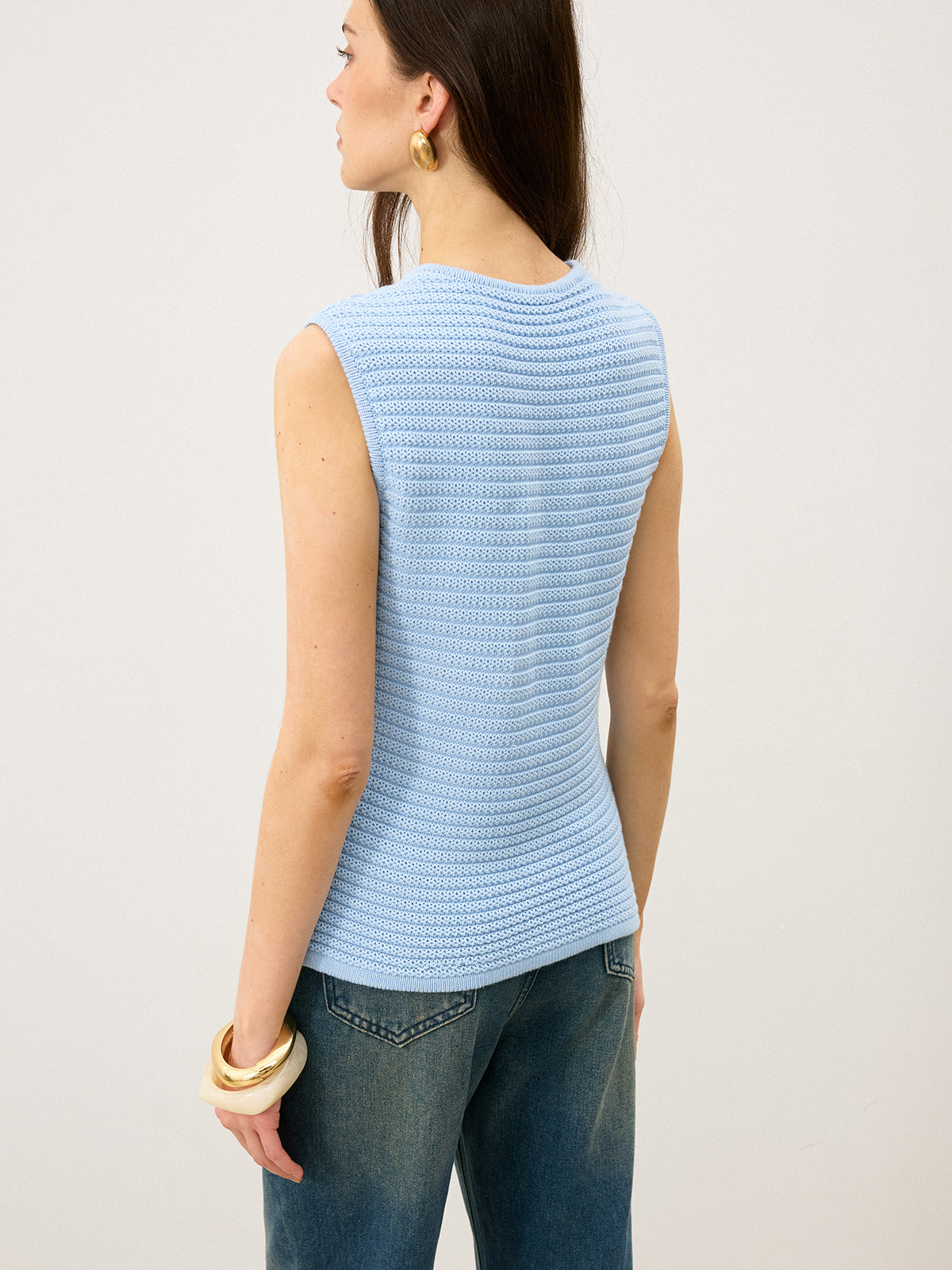 Button-Front Knit Vest for Casual Layering