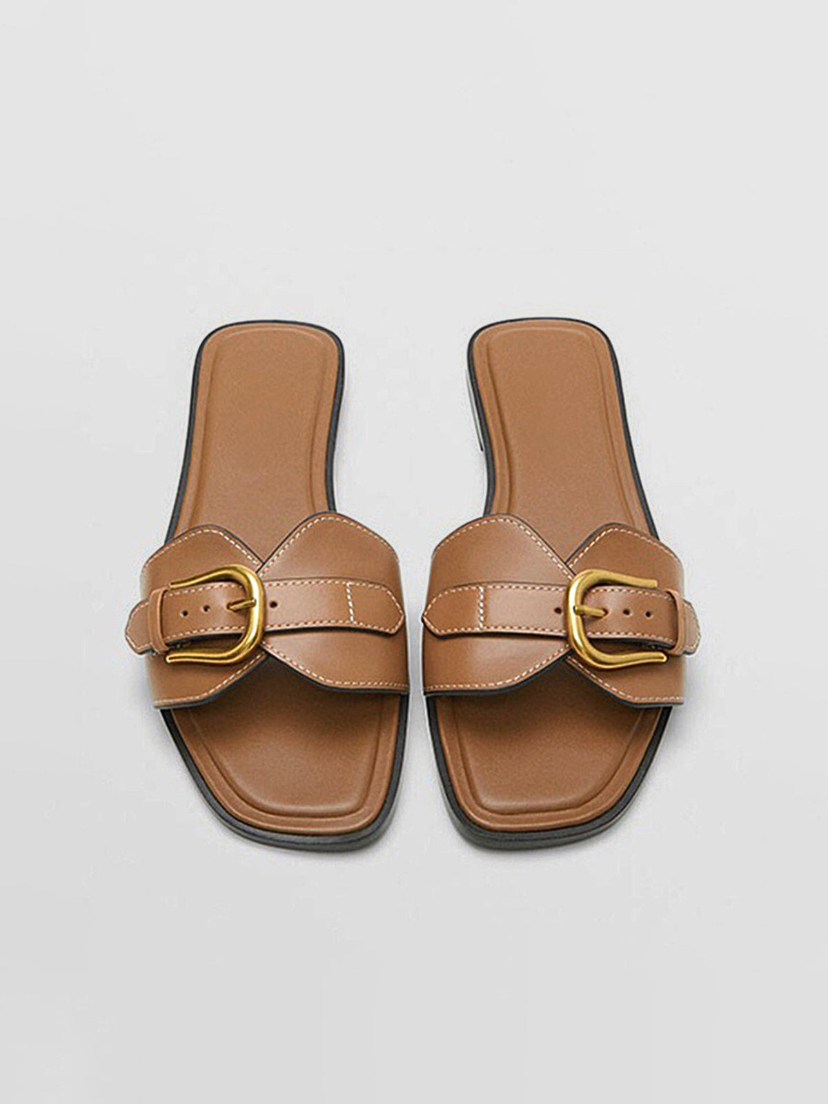 Buckled Strap Slide Sandals for Summer Outdoor Wear