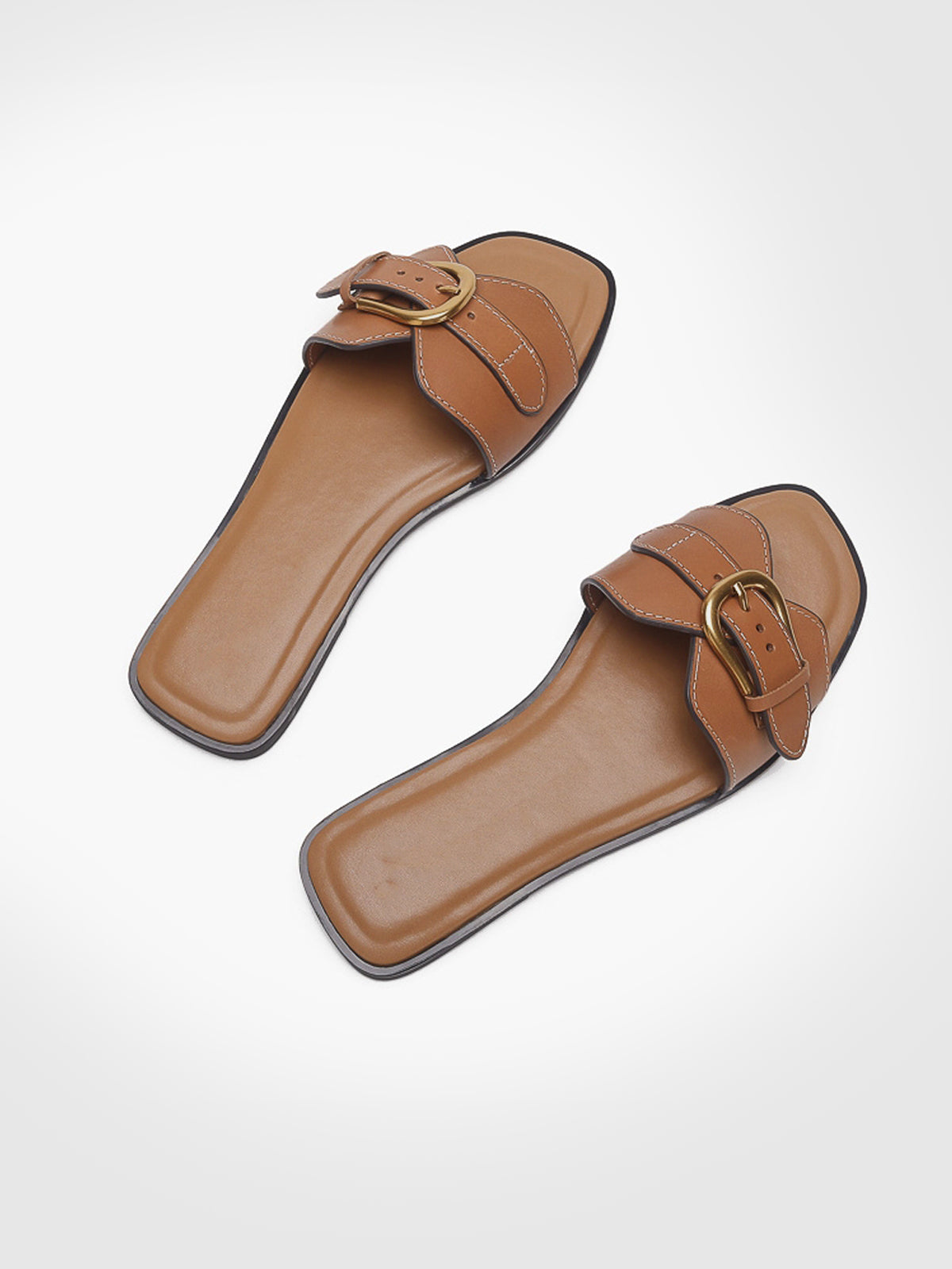 Buckled Strap Slide Sandals for Summer Outdoor Wear