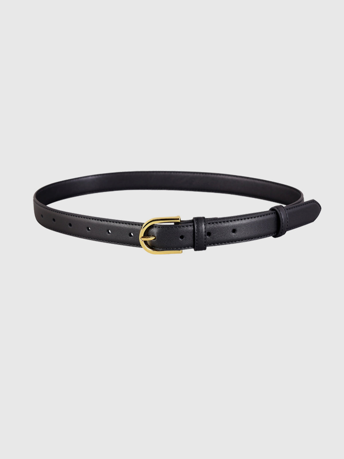 Vintage Buckle Belt - Genuine Leather Adjustable Strap