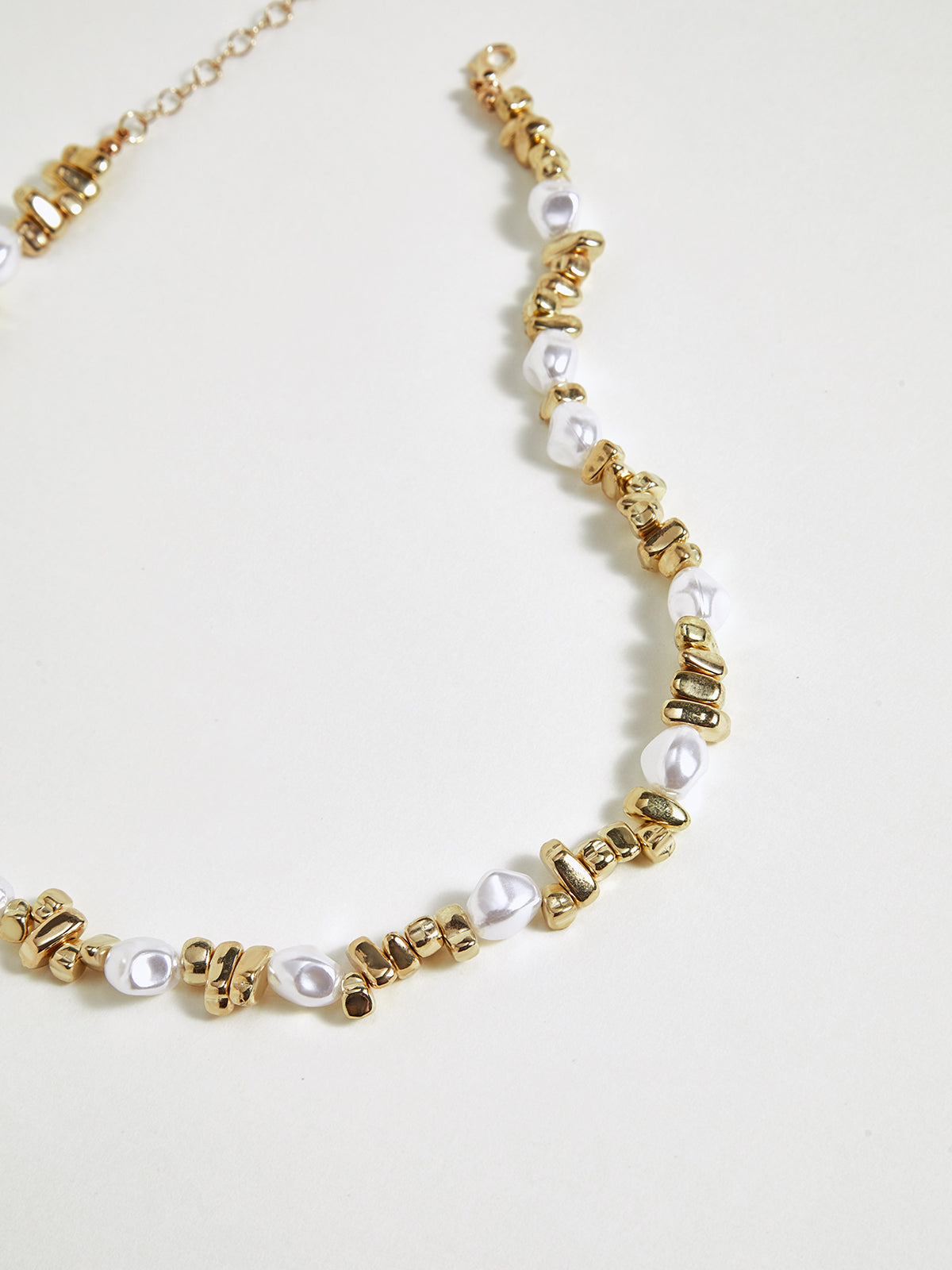 Pearl & Gold Beaded Choker Necklace | Elegant Handcrafted Jewelry