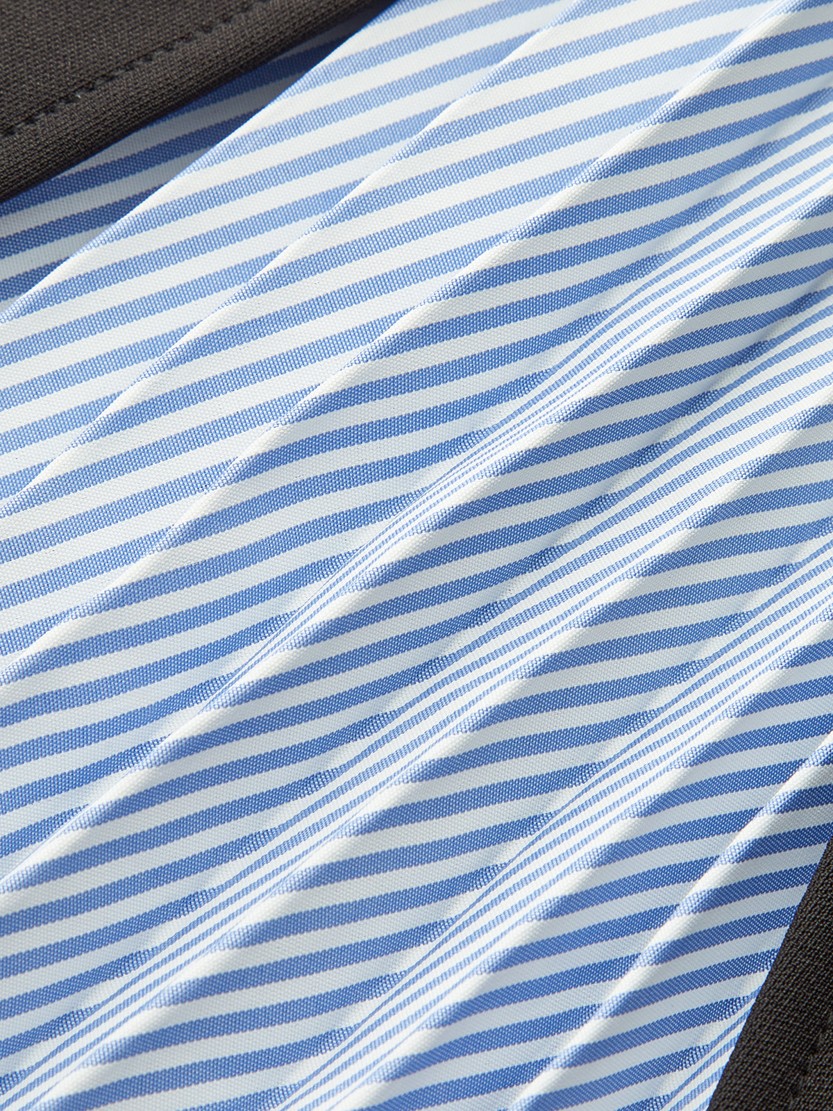 Asymmetric Striped-Panel Mini Skirt with High Waistband