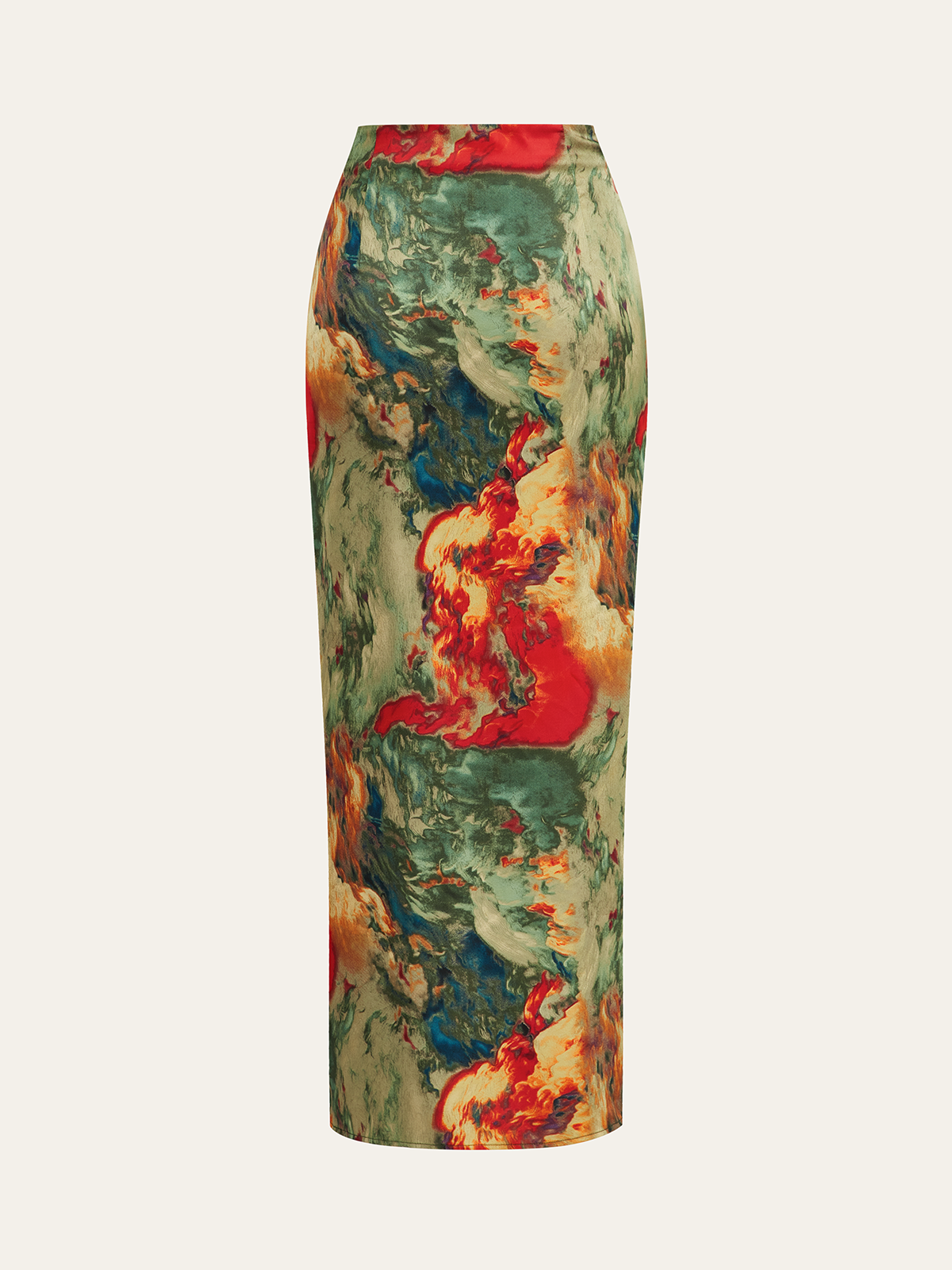 Printed Wrap-Tie Maxi Skirt Bohemian Beachwear Style