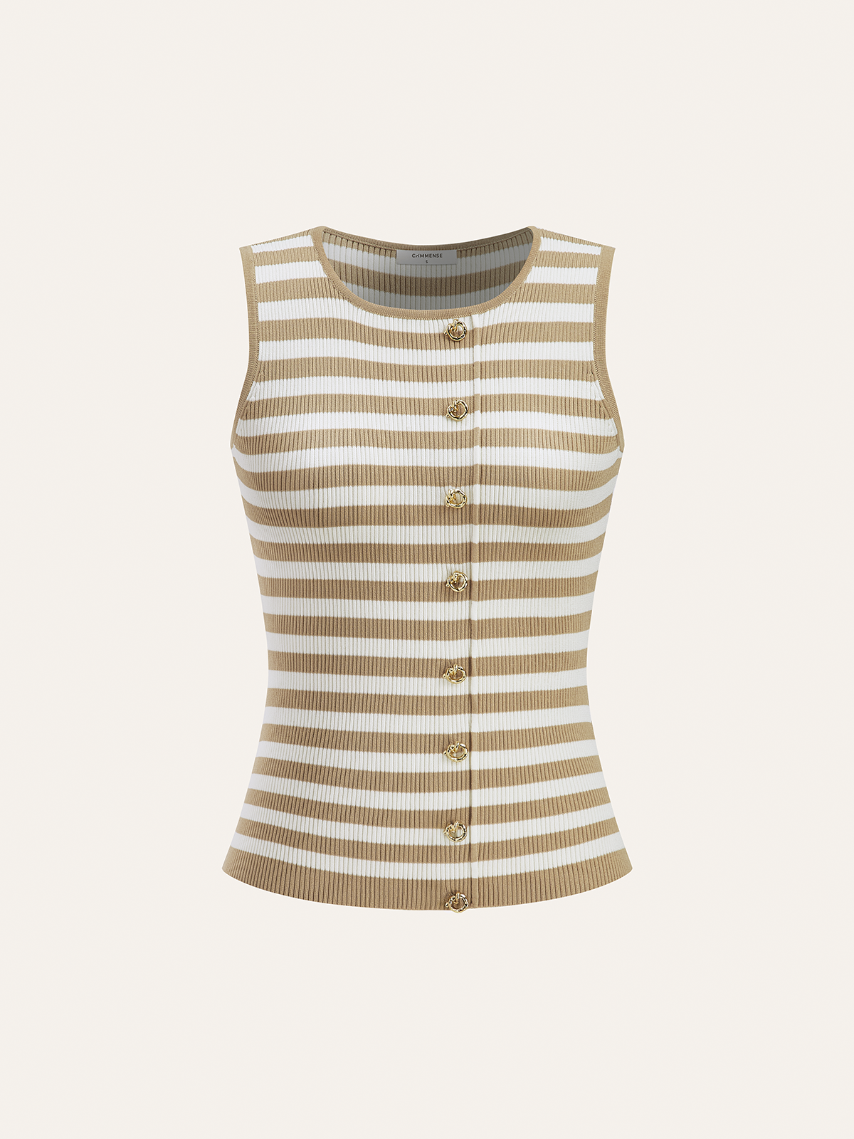 Striped Sleeveless Knit Vest for Women Casual Summer