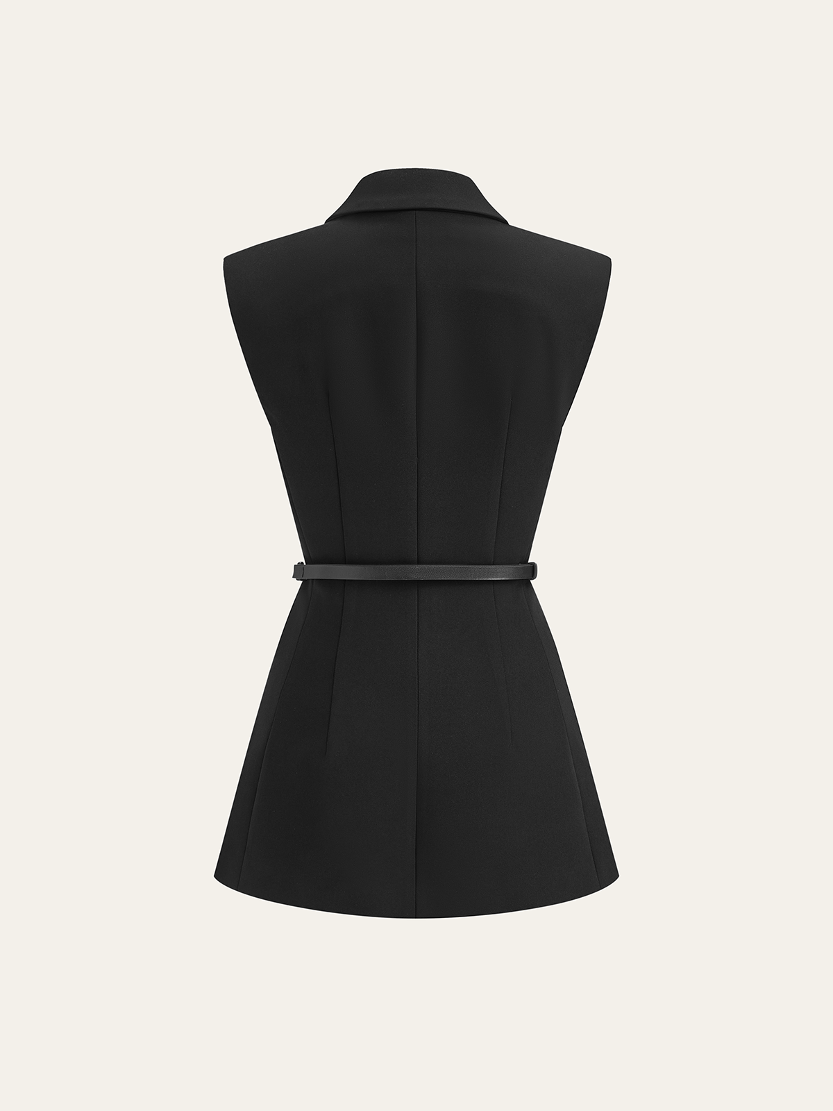 Belted Cap Sleeve Vest for Women Casual Summer