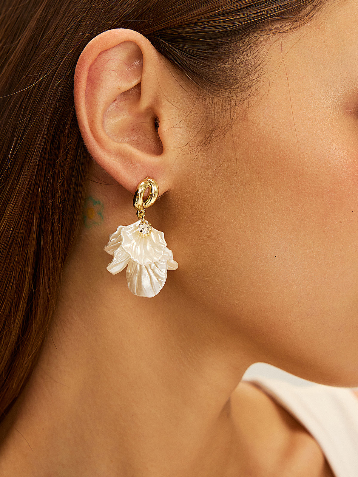 Floral Drop Earrings Handcrafted Elegant Delicate Design
