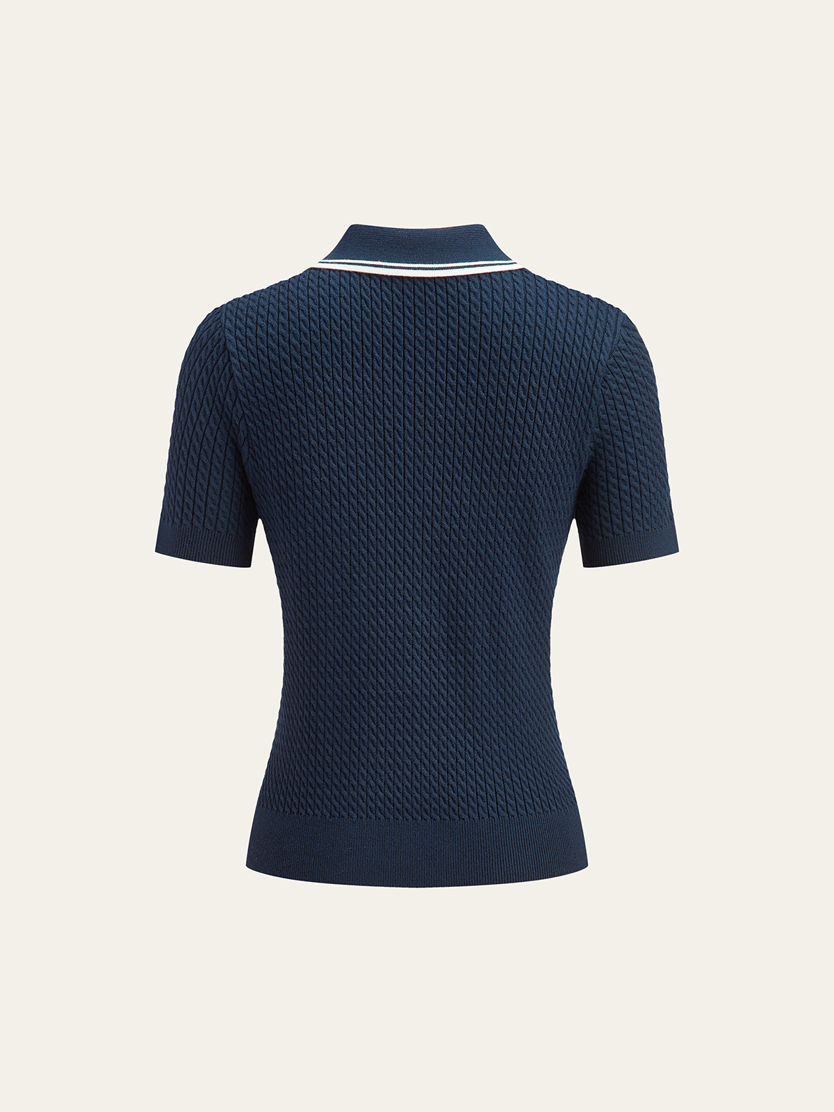 Plisse Lapel Knit Top Women's Elegant Blouse for Work