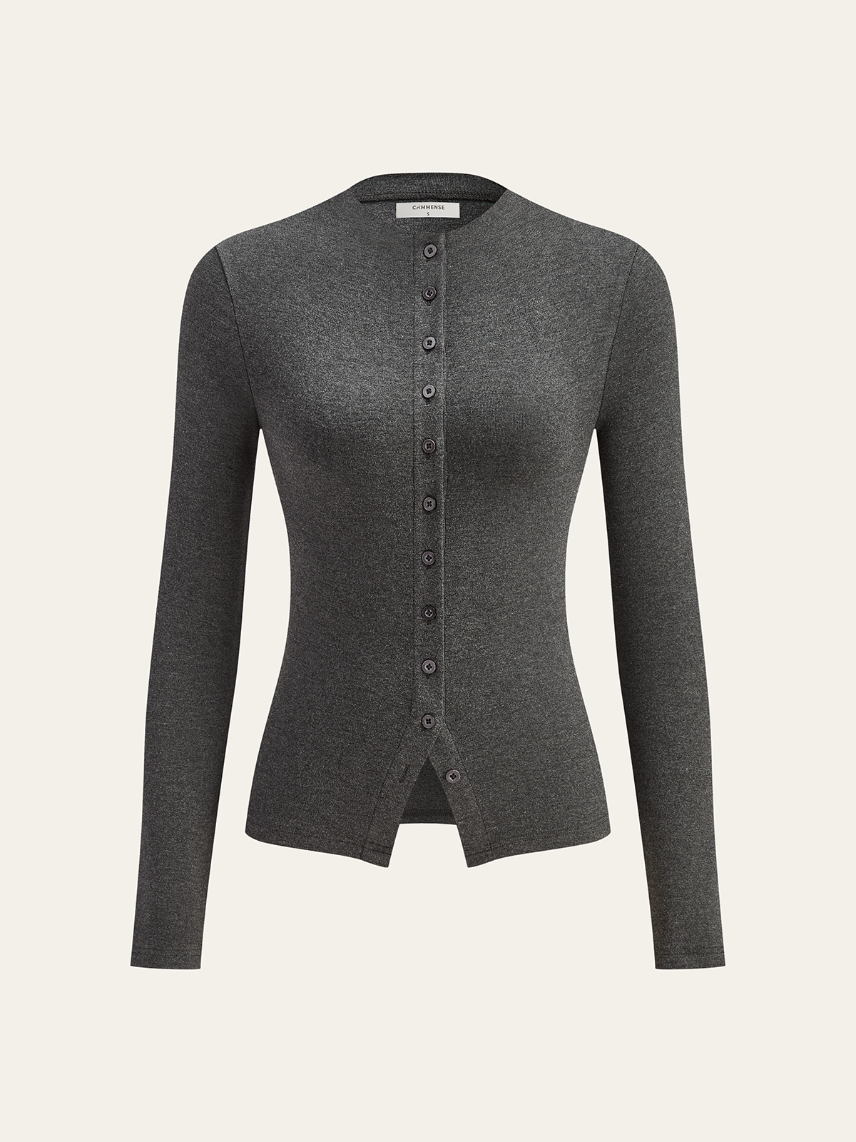 Mock Neck Button Long Sleeve T-Shirt Casual Comfort Fit Pullover