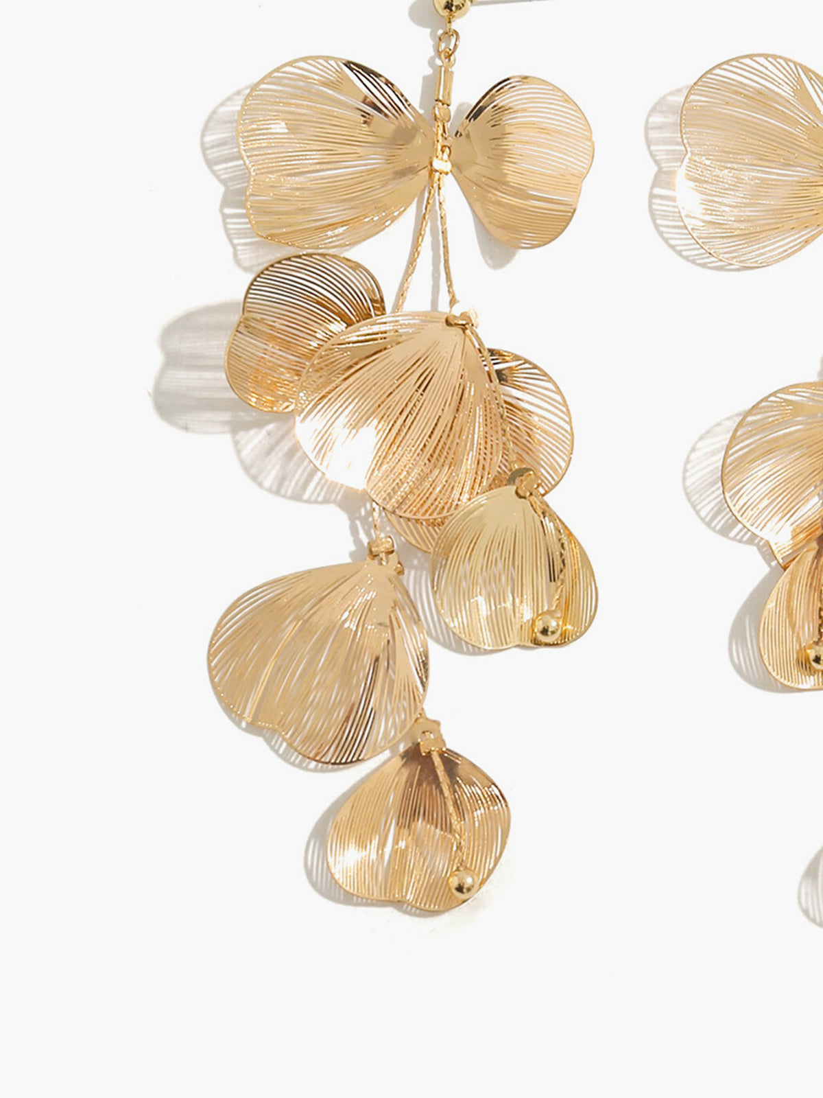 Ginkgo Leaves Long Dangle Earrings Elegant Bohemian Style Jewelry