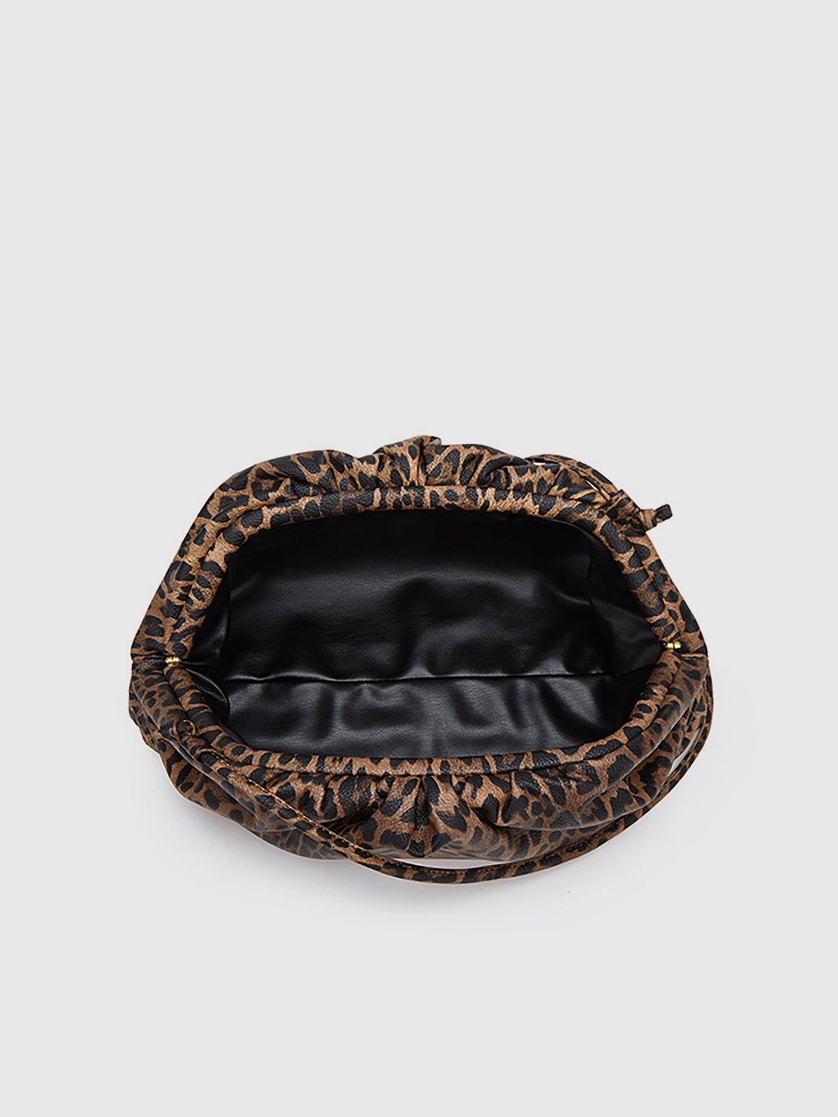 Leopard Print Ruched Cloud Bag Trendy Women's Shoulder Accessory