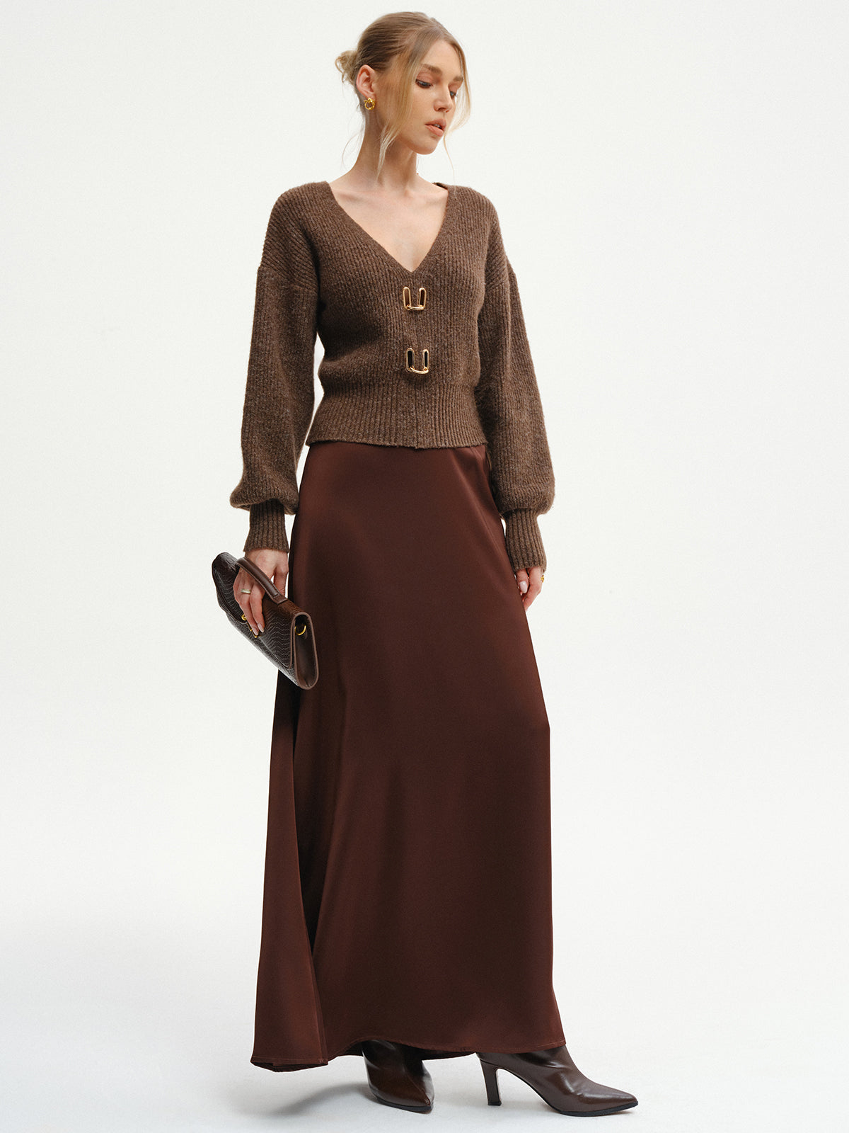 Wool-Blend V-Neck Sweater for Casual Wear Essentials