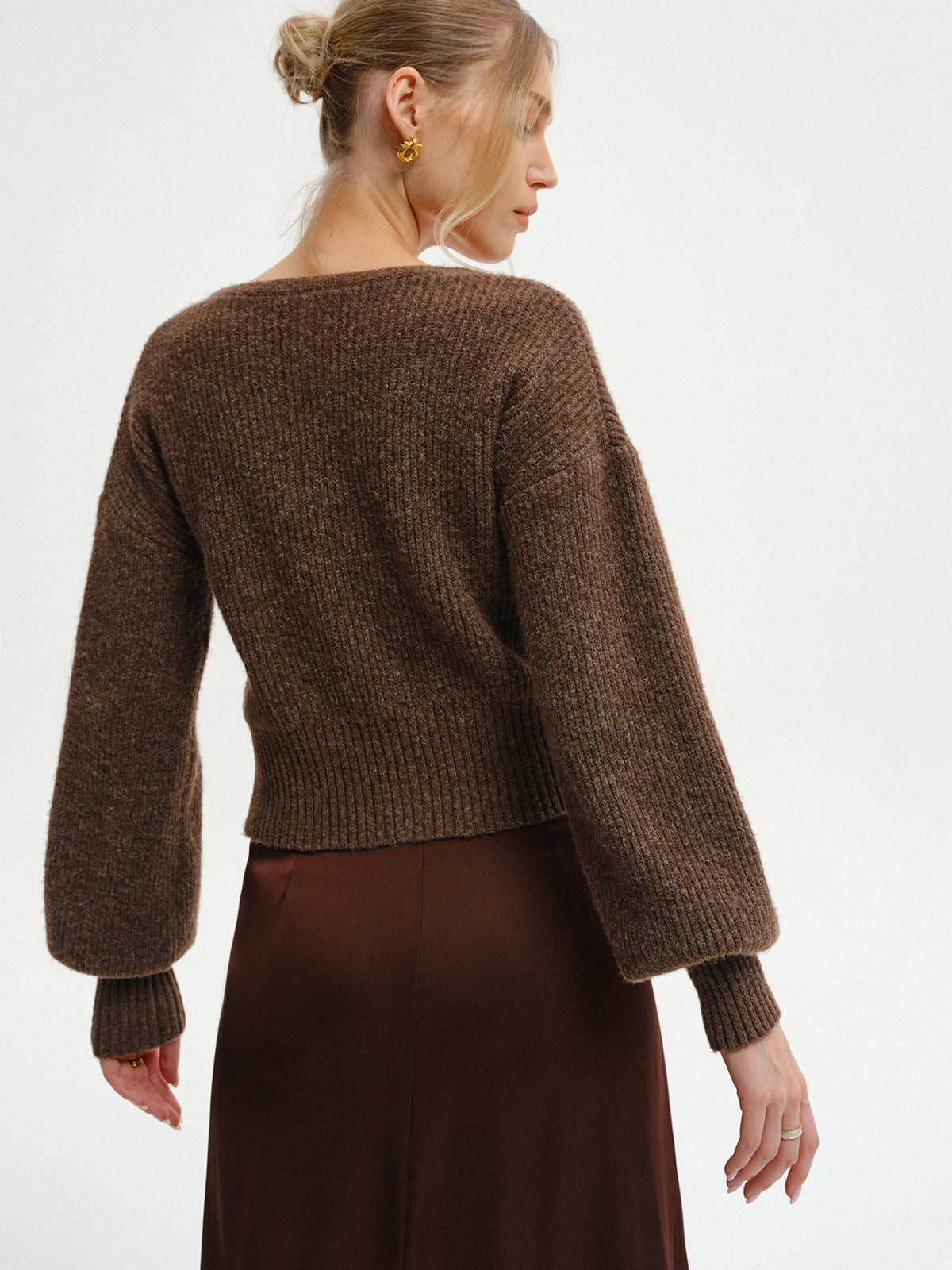 Wool-Blend V-Neck Sweater for Casual Wear Essentials