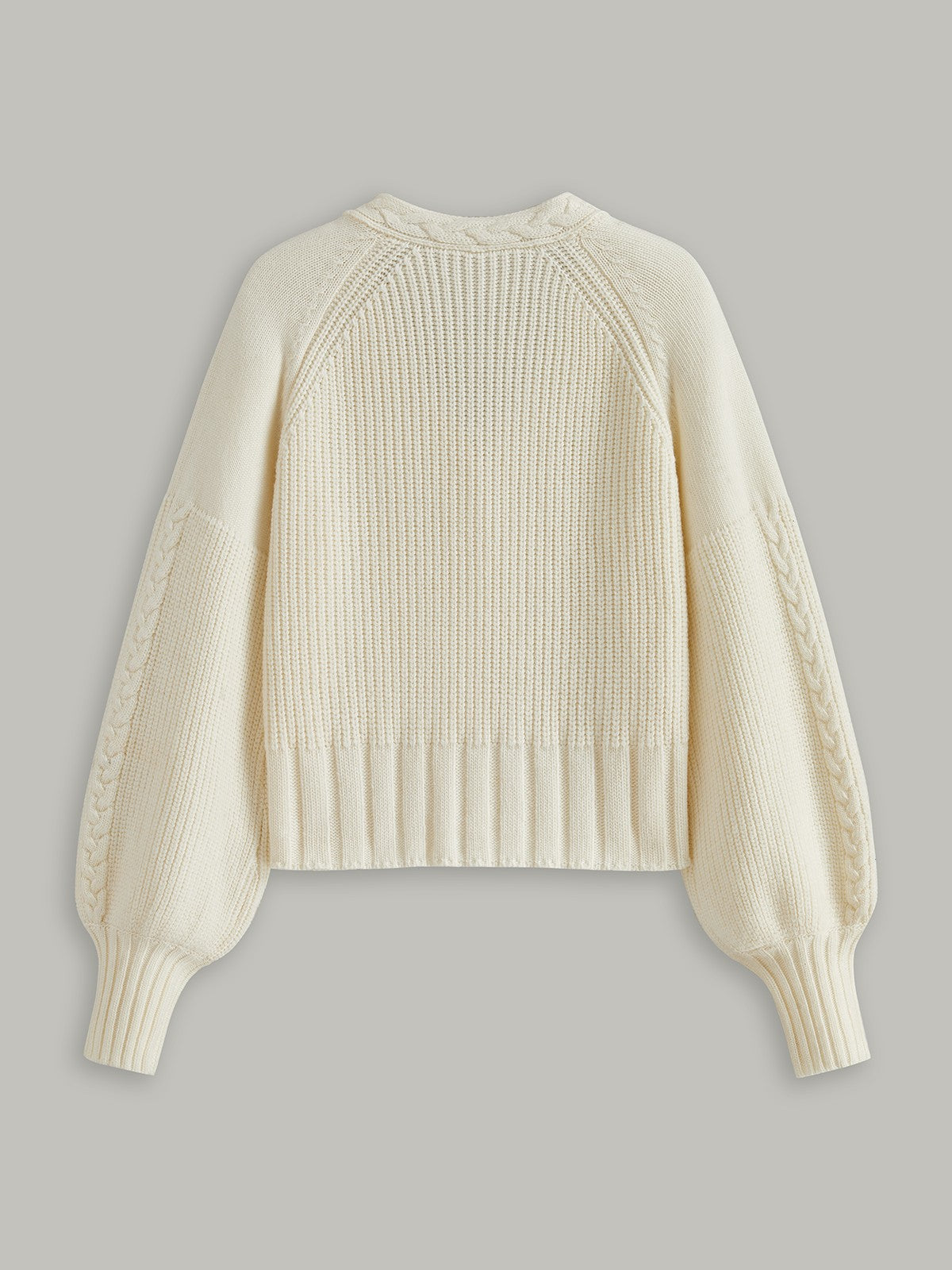 V-Neck Button Wool Blend Cable Knit Cardigan for Men, Cozy Winter Wear