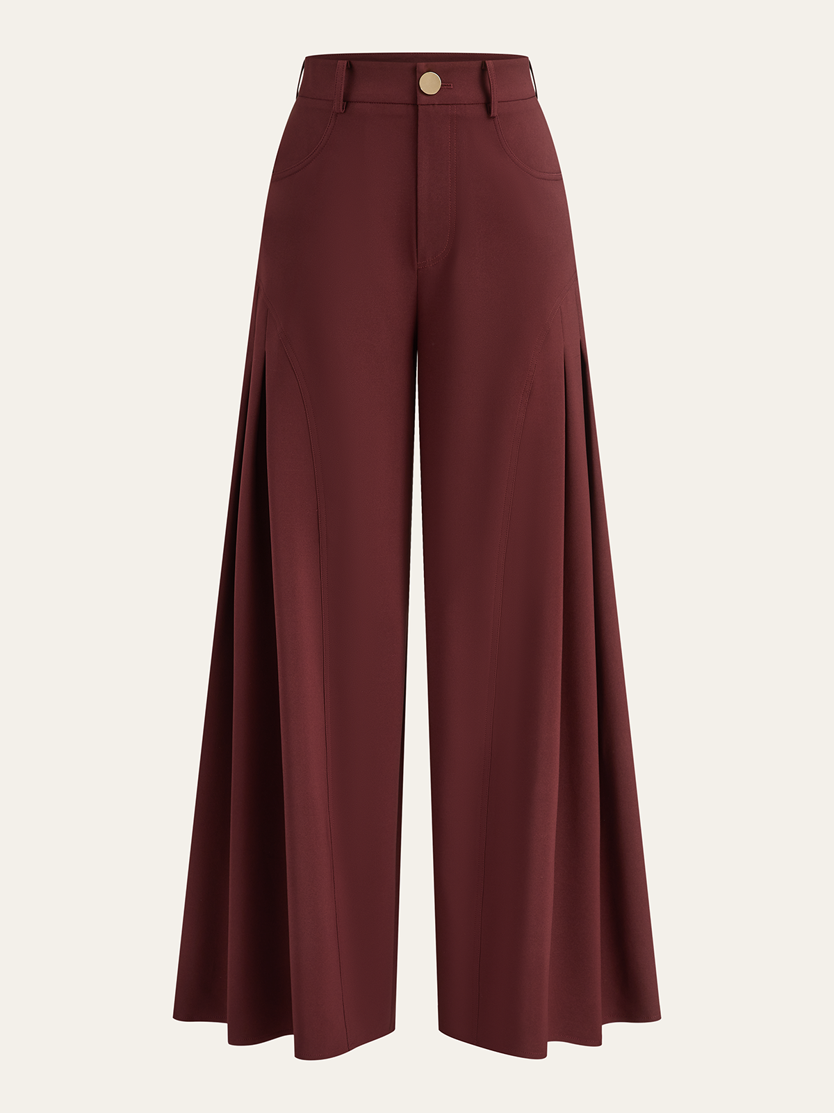 Wide-Leg Pleated Pants for Women High Waist Style Comfort