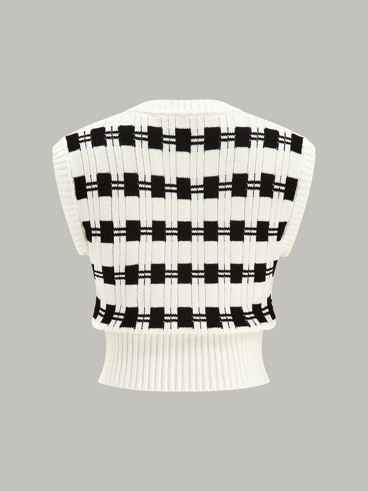 V-neck Plaid Sweater Vest for Layering Casual Outfits