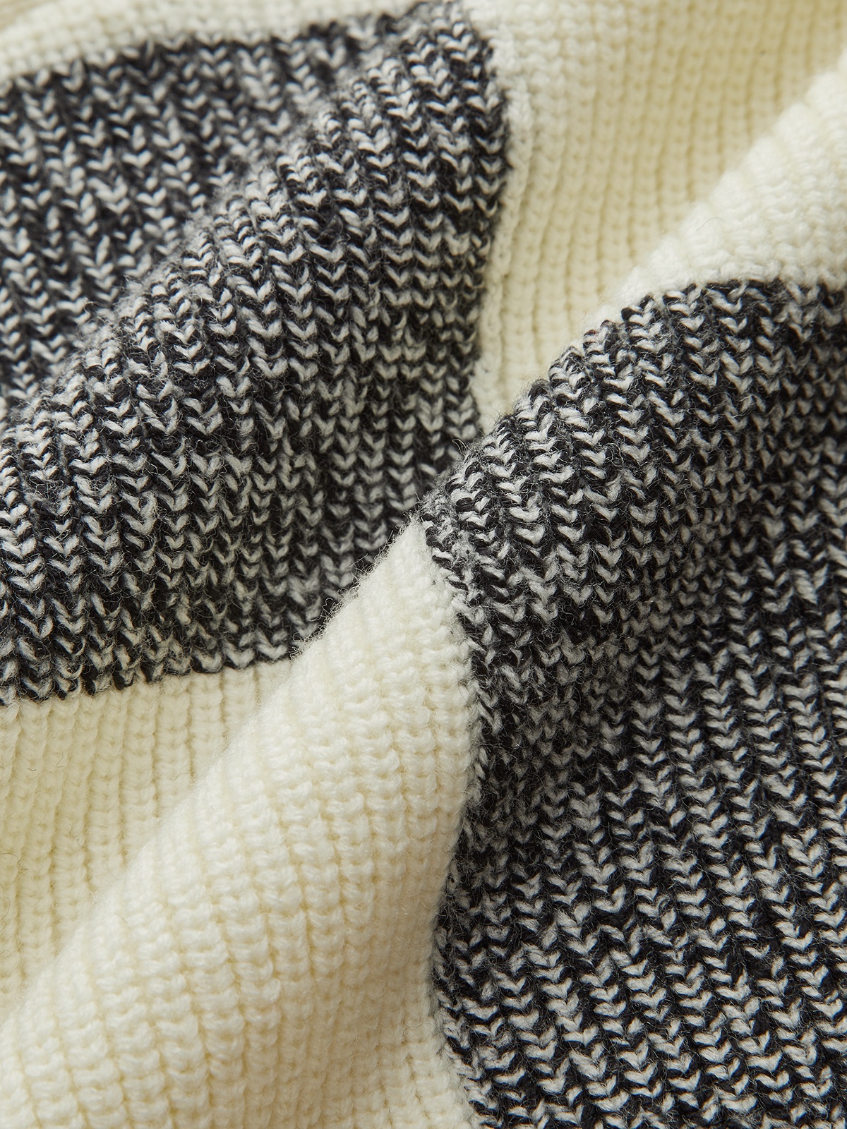 Checkered Wool Blend Polo Knit Top for Casual Wear