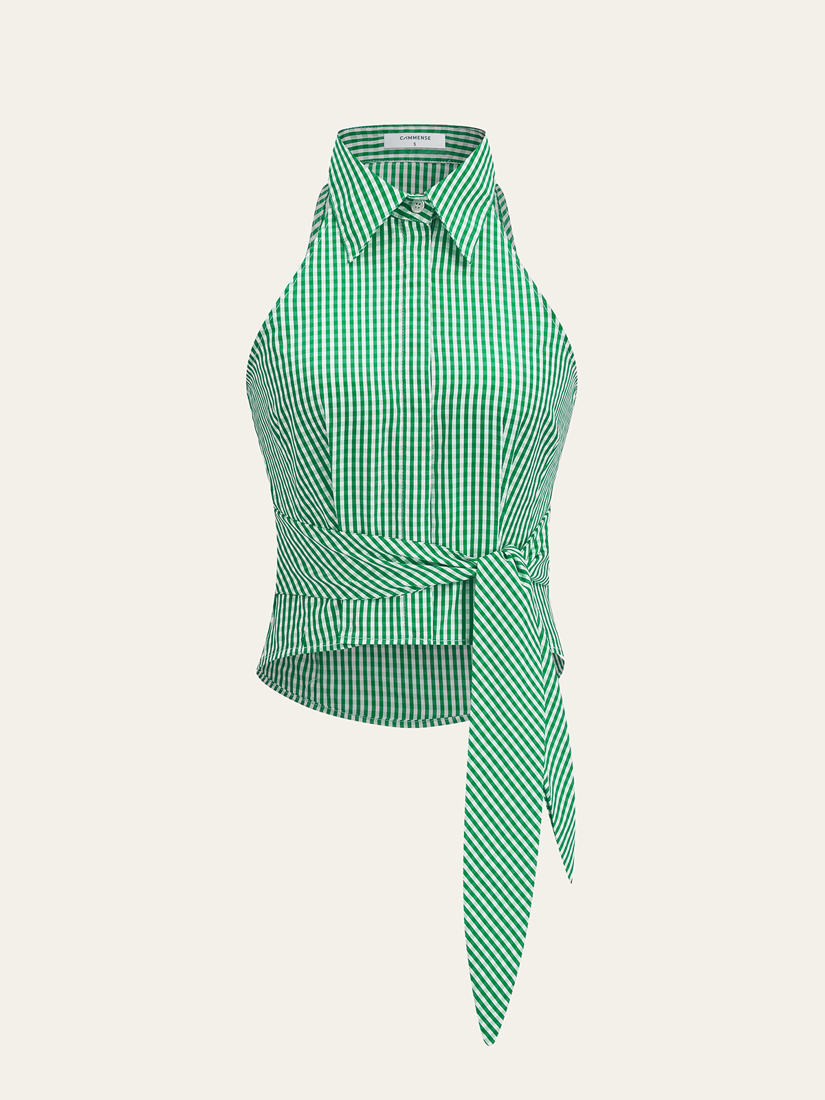 Striped Tie-Waist Crop Top with Enhanced Comfort Fit for Women