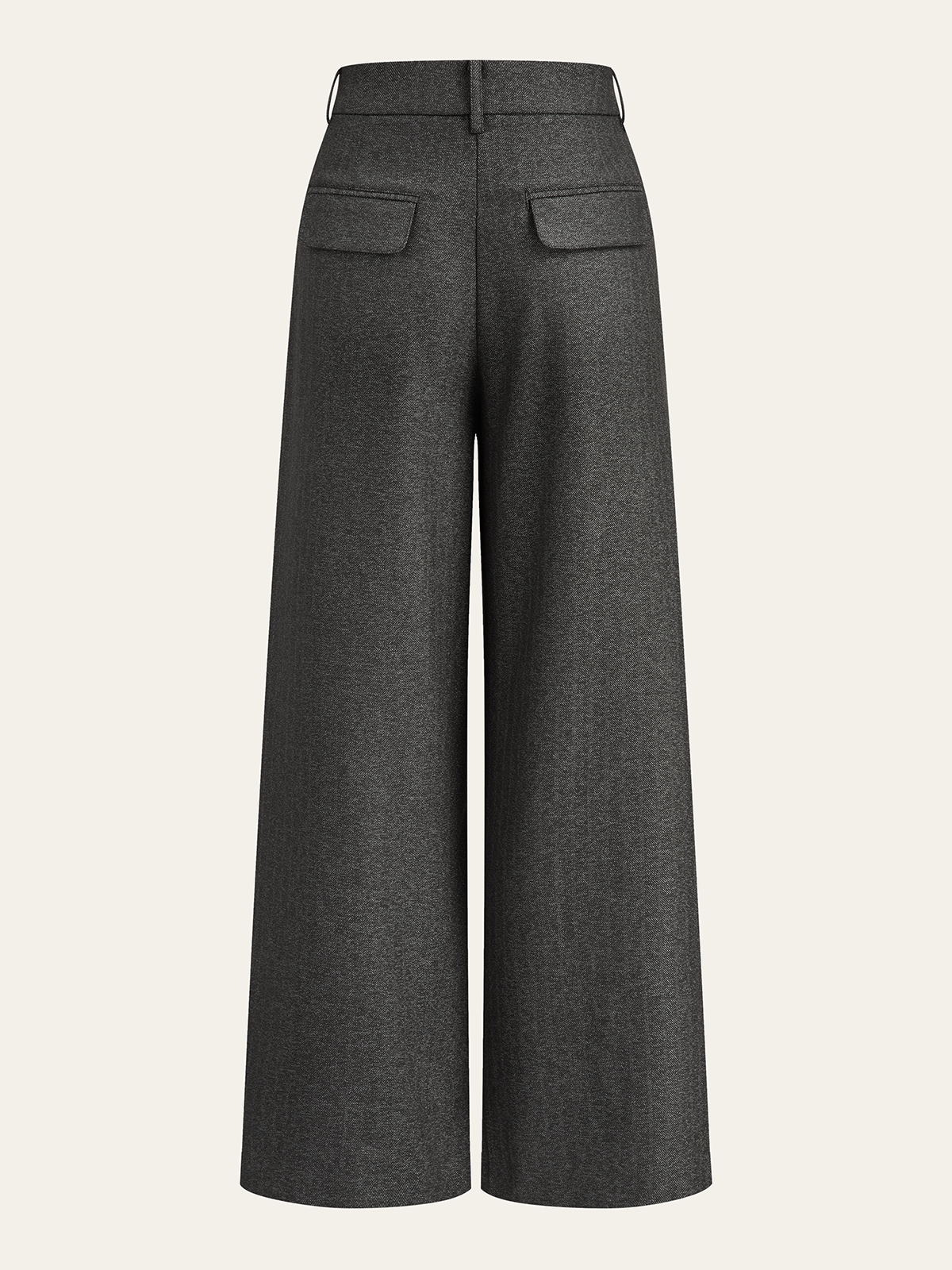 High-Waisted Button-Front Wide-Leg Pants for Women Trendy Casual Fit