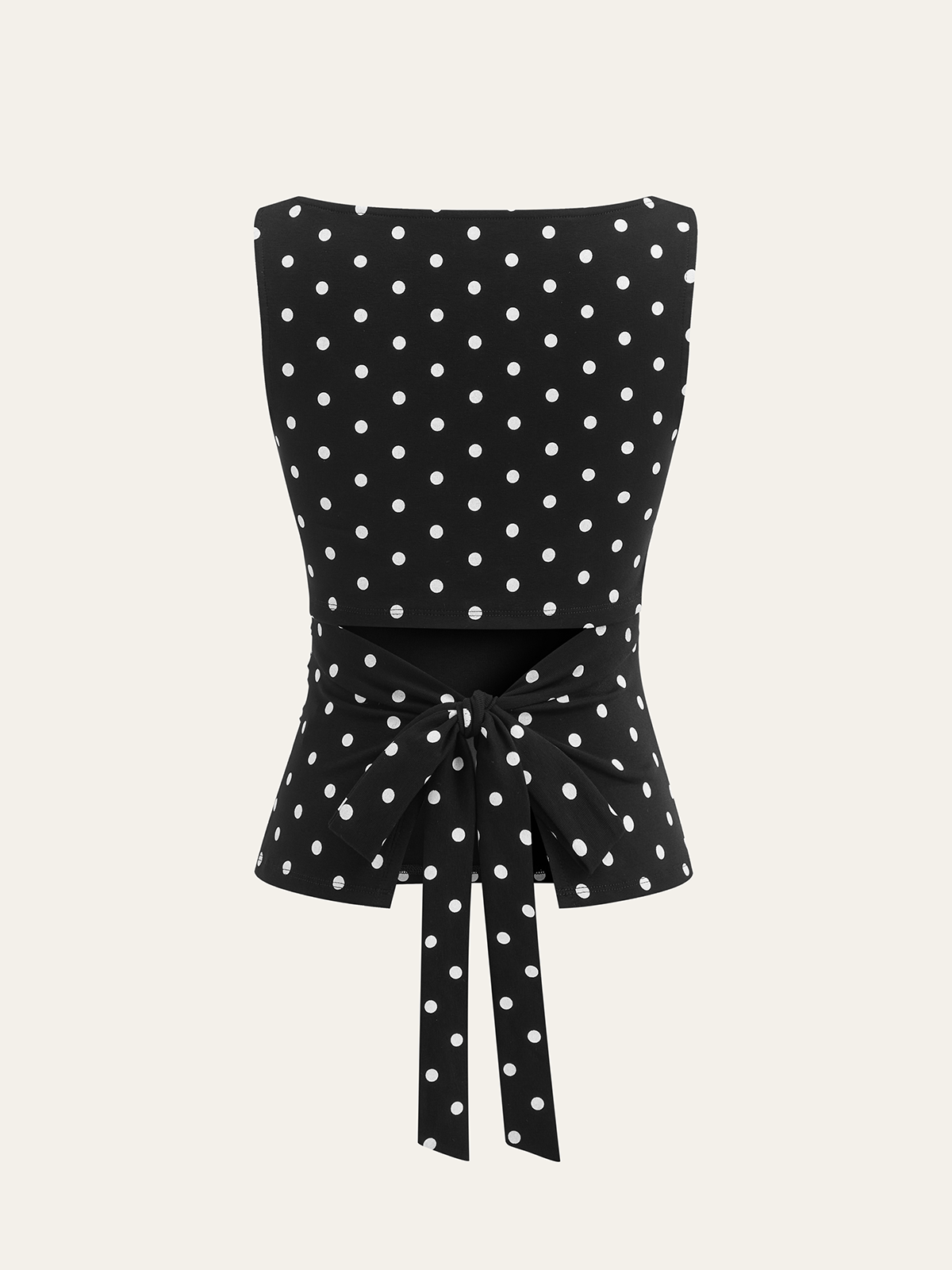 Polka Dot Cotton Blend Sleeveless Top for Women Summer Casual