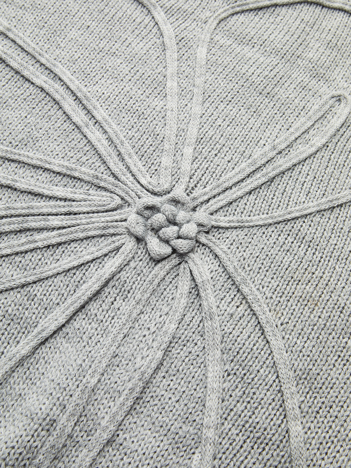 Flower Applique Sweater Elegant Casual Embroidered Pullover
