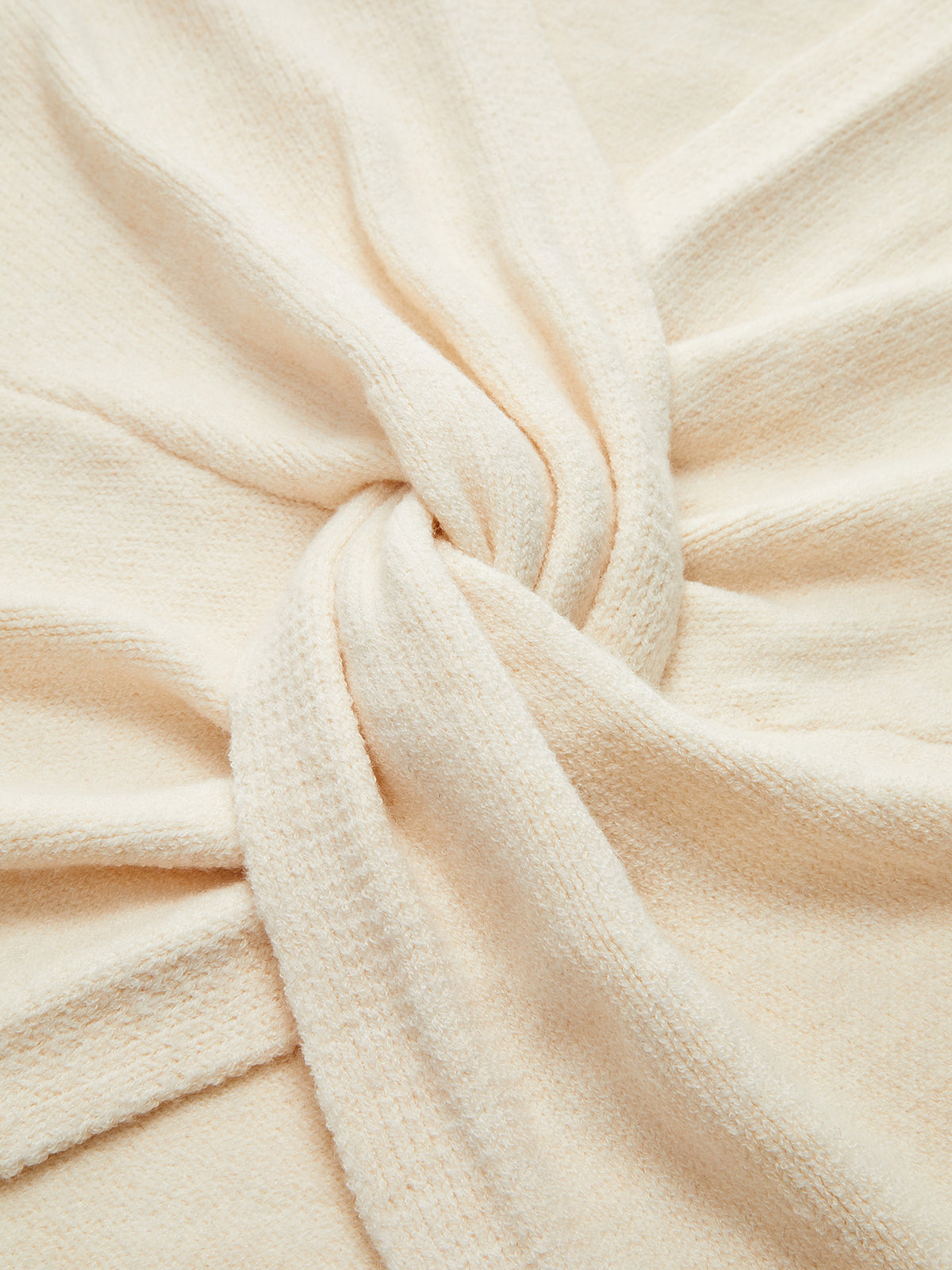 Twist V-Neck Leg-Of Mutton Sleeve Sweater Comfortable Women's Fashion Pullover