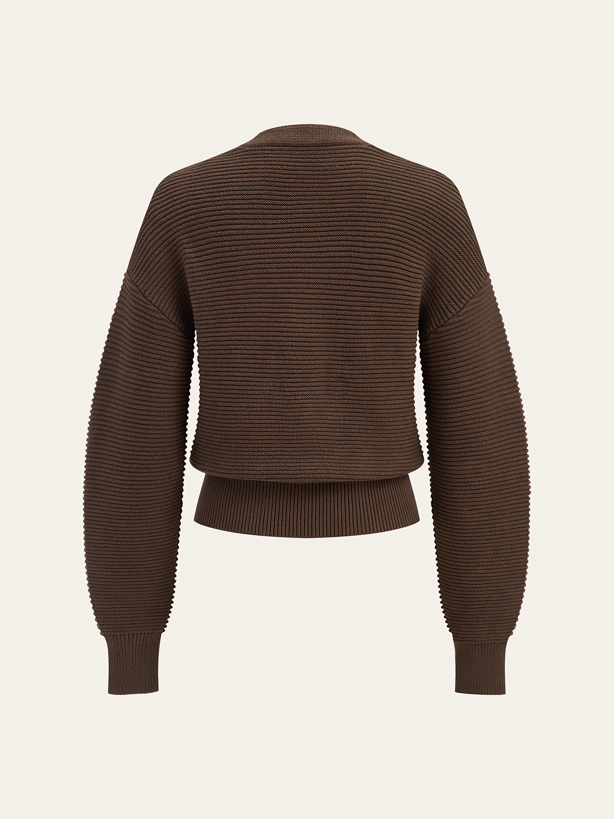 Metal Button V-neck Textured Cardigan - Women's Cozy Fall Sweater
