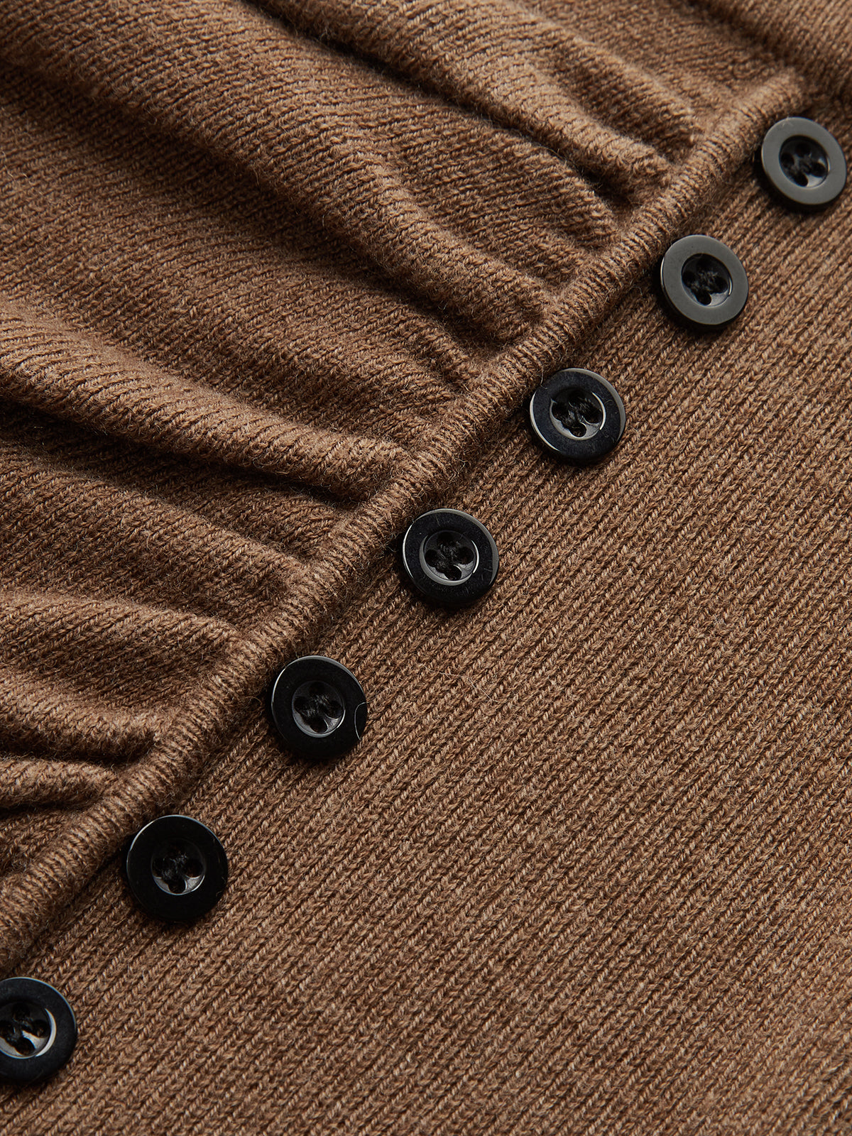 Ruched Side Button Wool Blend Sweater Skirt - Elegant Winter Fashion Essentials