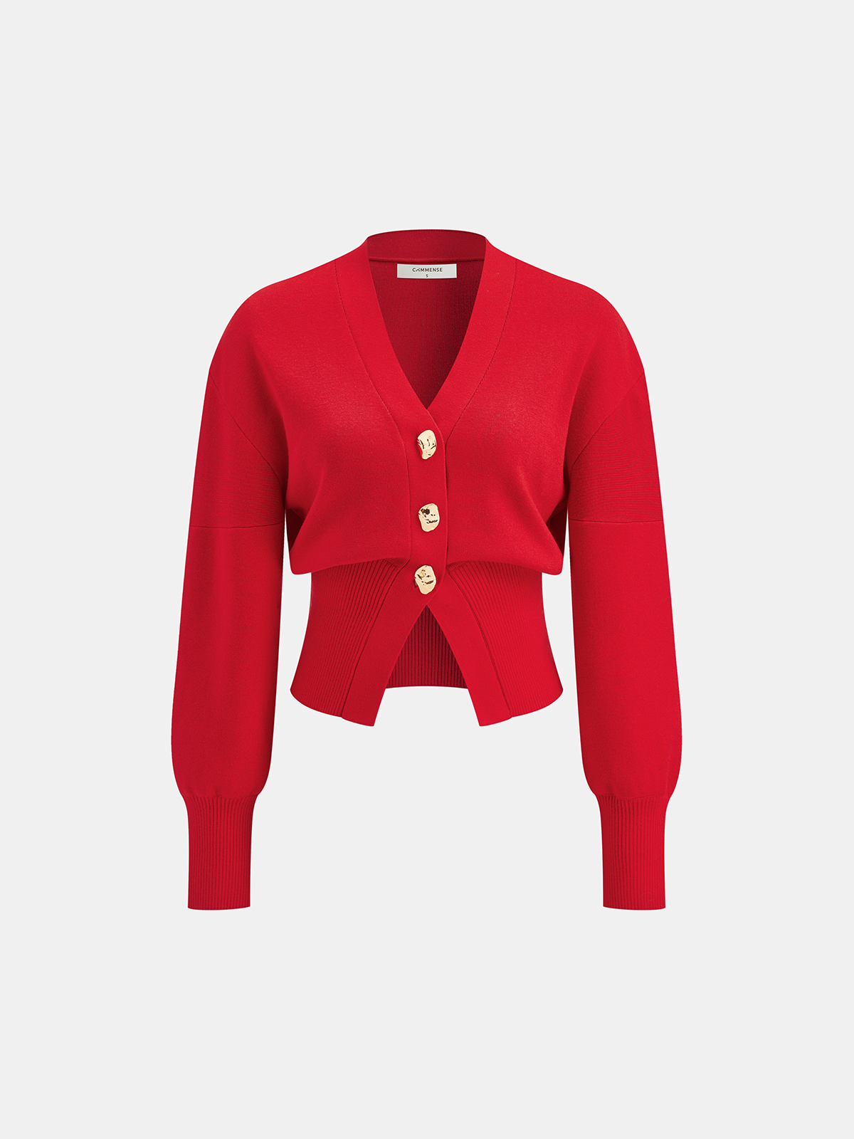 Wool Blend Cropped V-Neck Cardigan for Women Comfort Fit