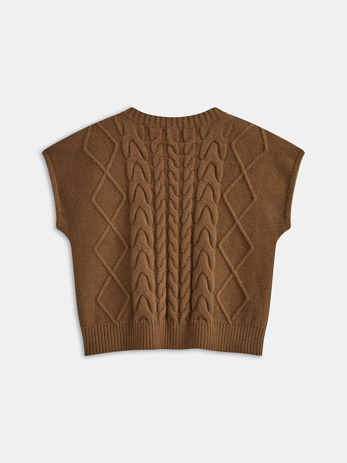 Cable Knit Sleeveless Sweater Vest for Layering Outfits