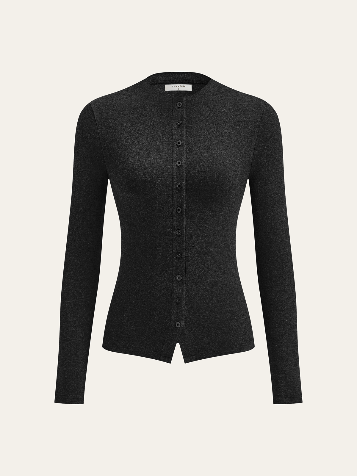 Mock Neck Button Long Sleeve T-Shirt Casual Comfort Fit Pullover