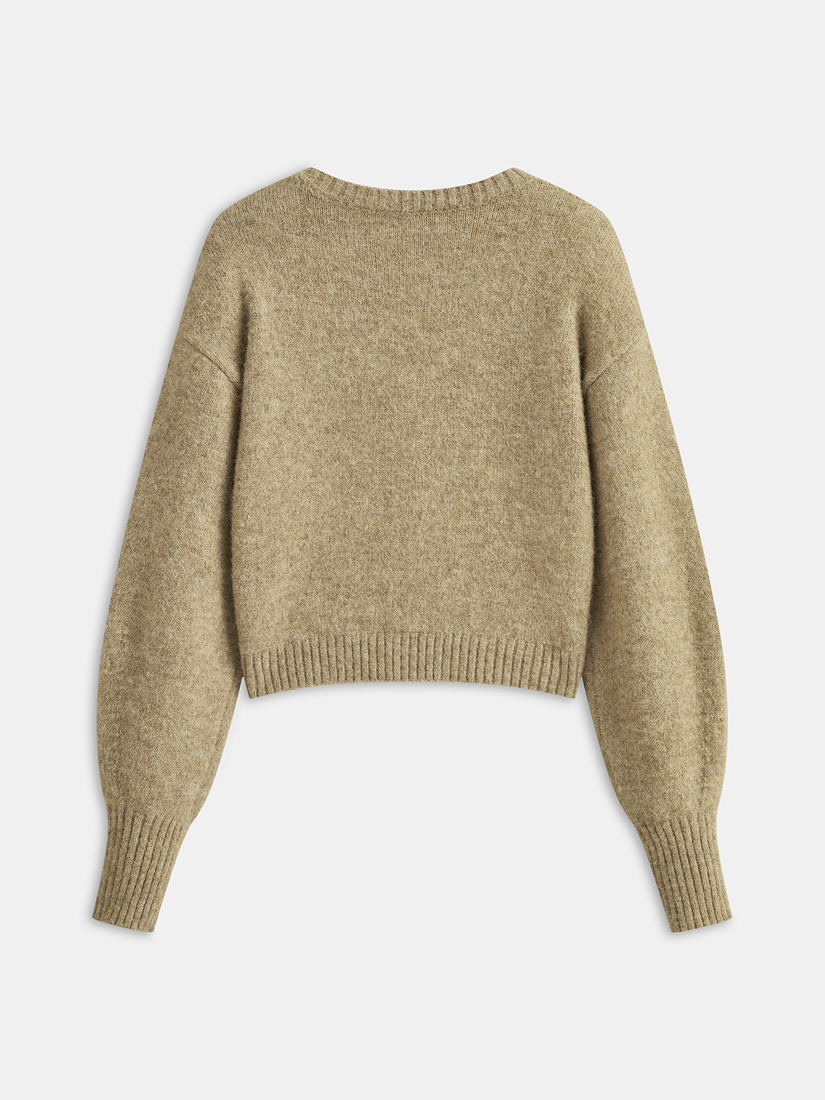 Triangle Button Wool Blend Cardigan with Pockets and Shawl Collar
