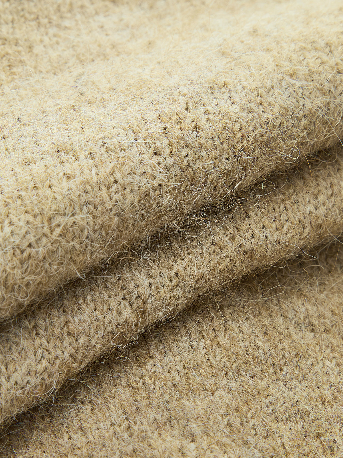 Triangle Button Wool Blend Cardigan with Pockets and Shawl Collar