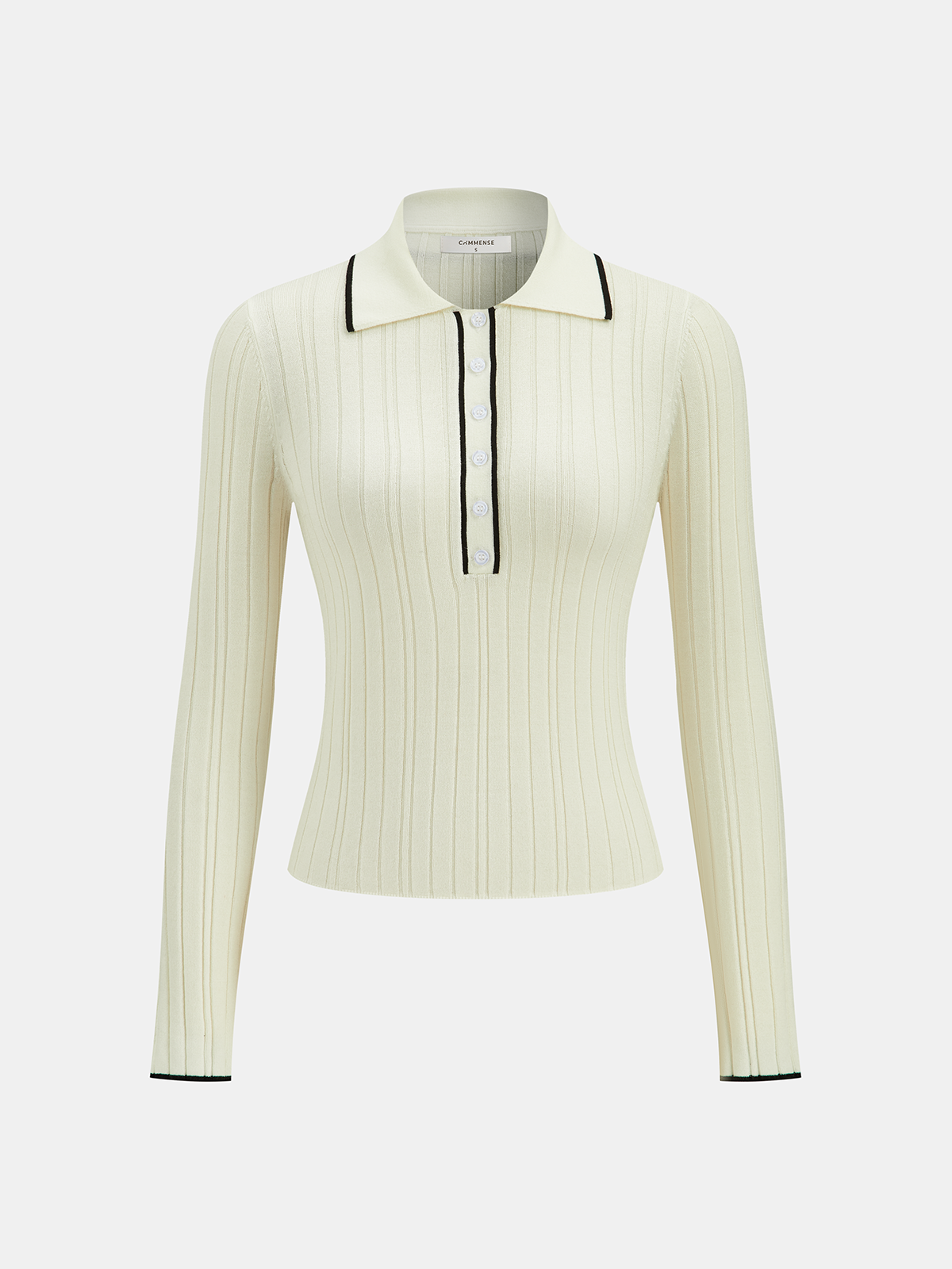 Contrast Trim Wool Blend Polo Neck Sweater for Men, Cozy Winter Wear